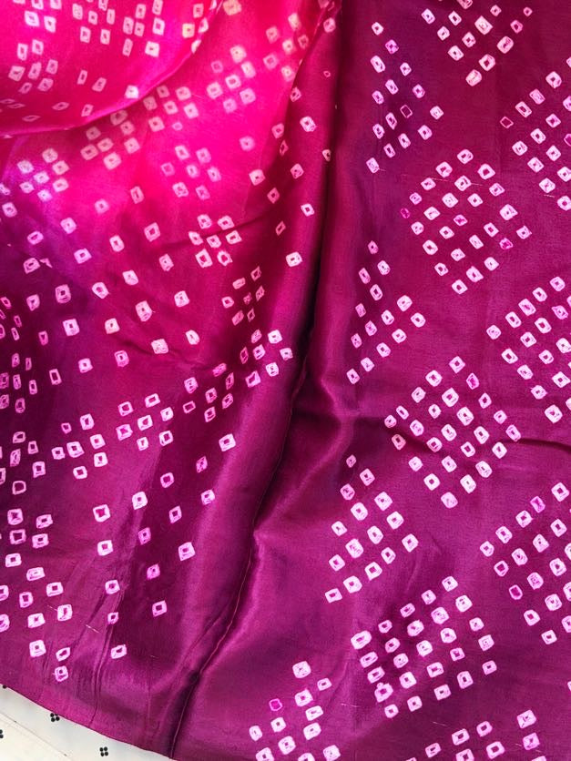 Bandhani Modal Silk Saree