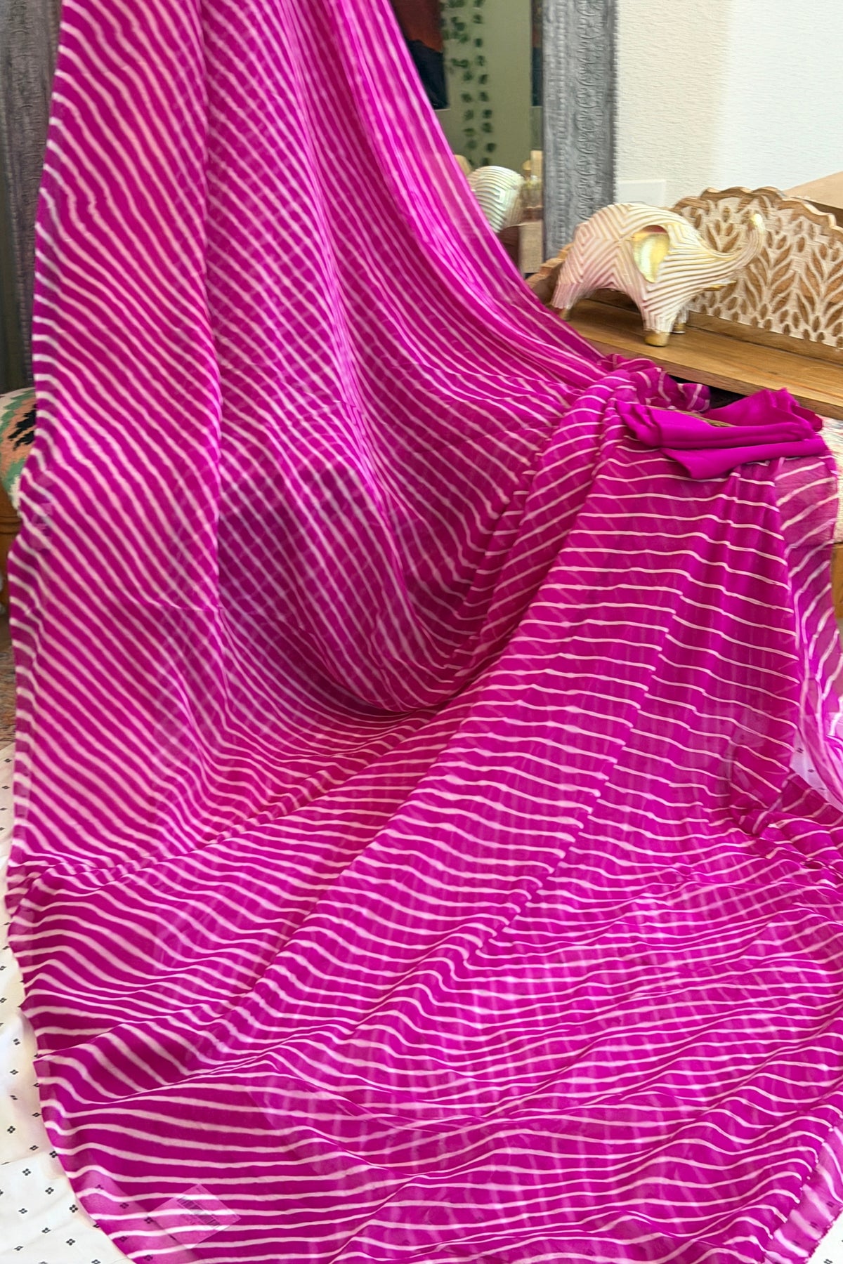 Chiffon Leheriya Saree