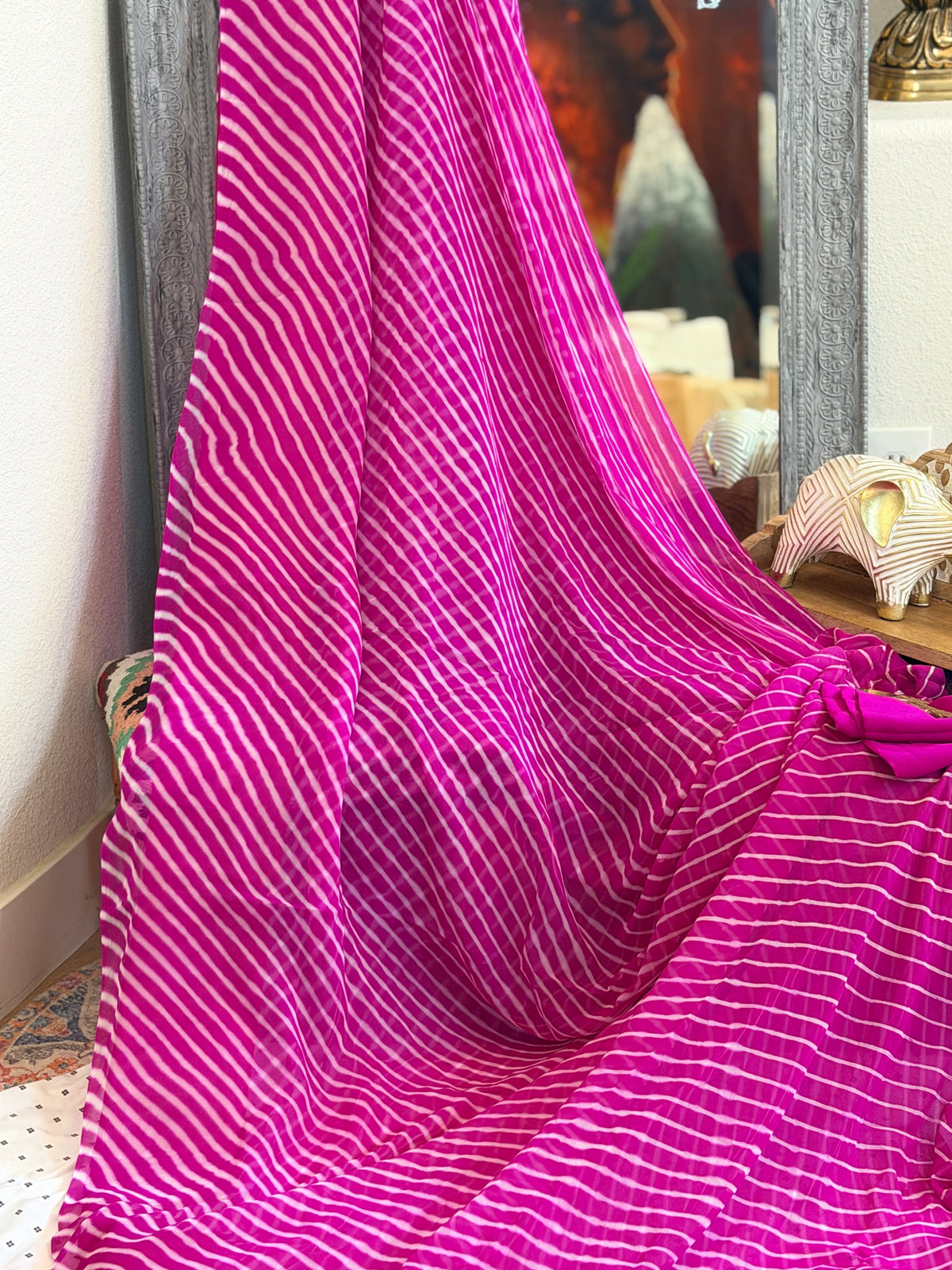 Chiffon Leheriya Saree