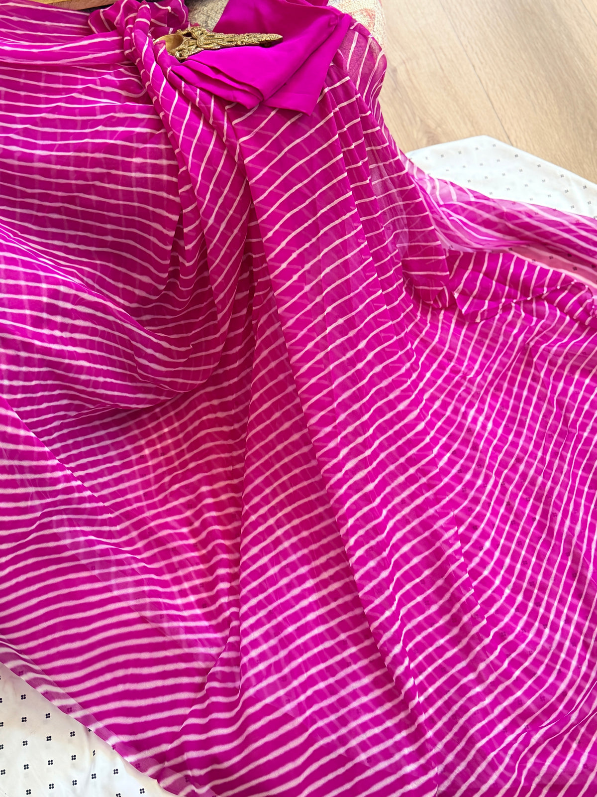 Chiffon Leheriya Saree
