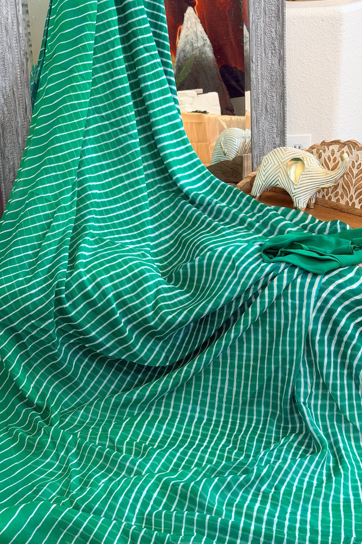 Chiffon Leheriya Saree