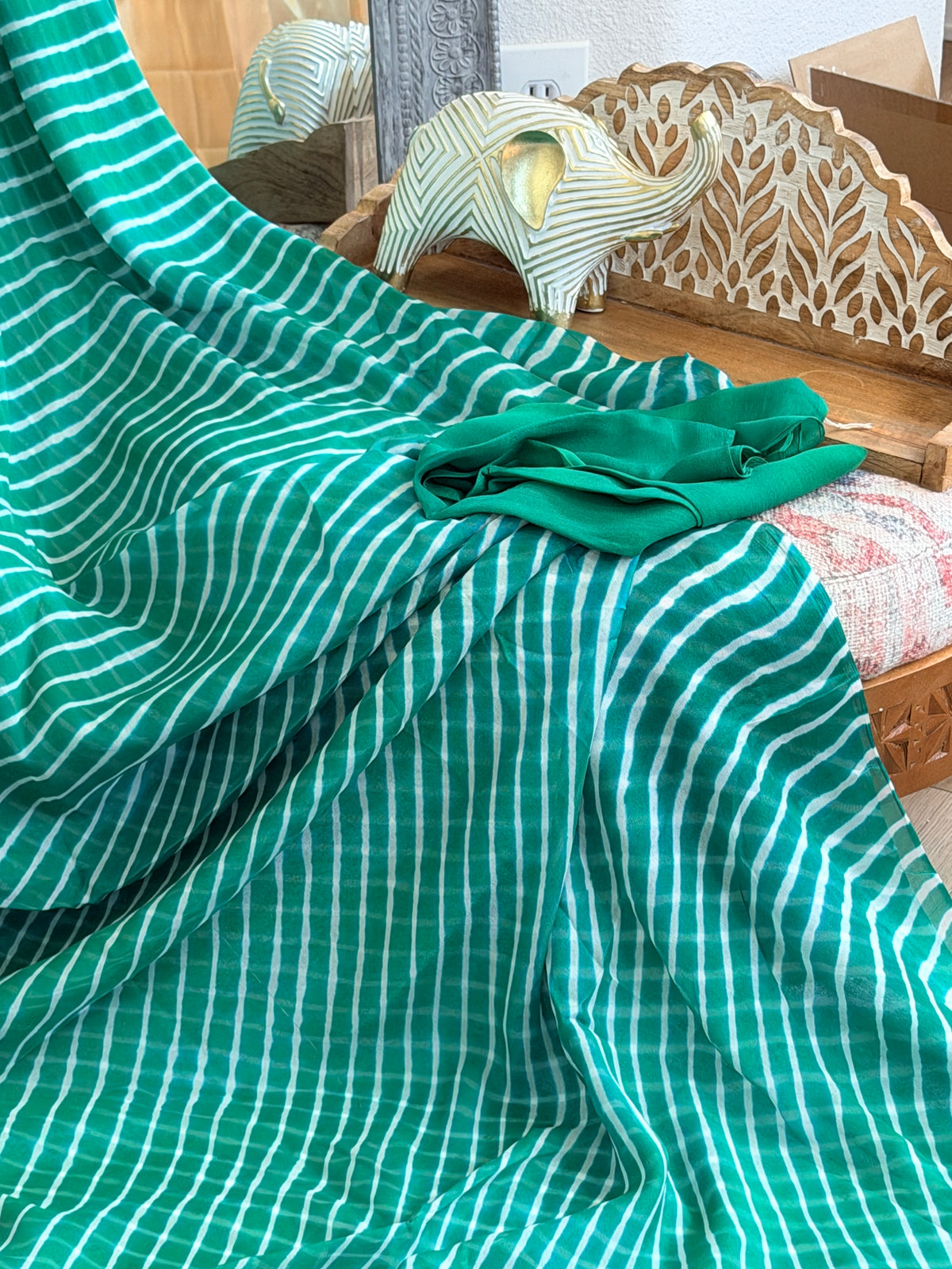 Chiffon Leheriya Saree