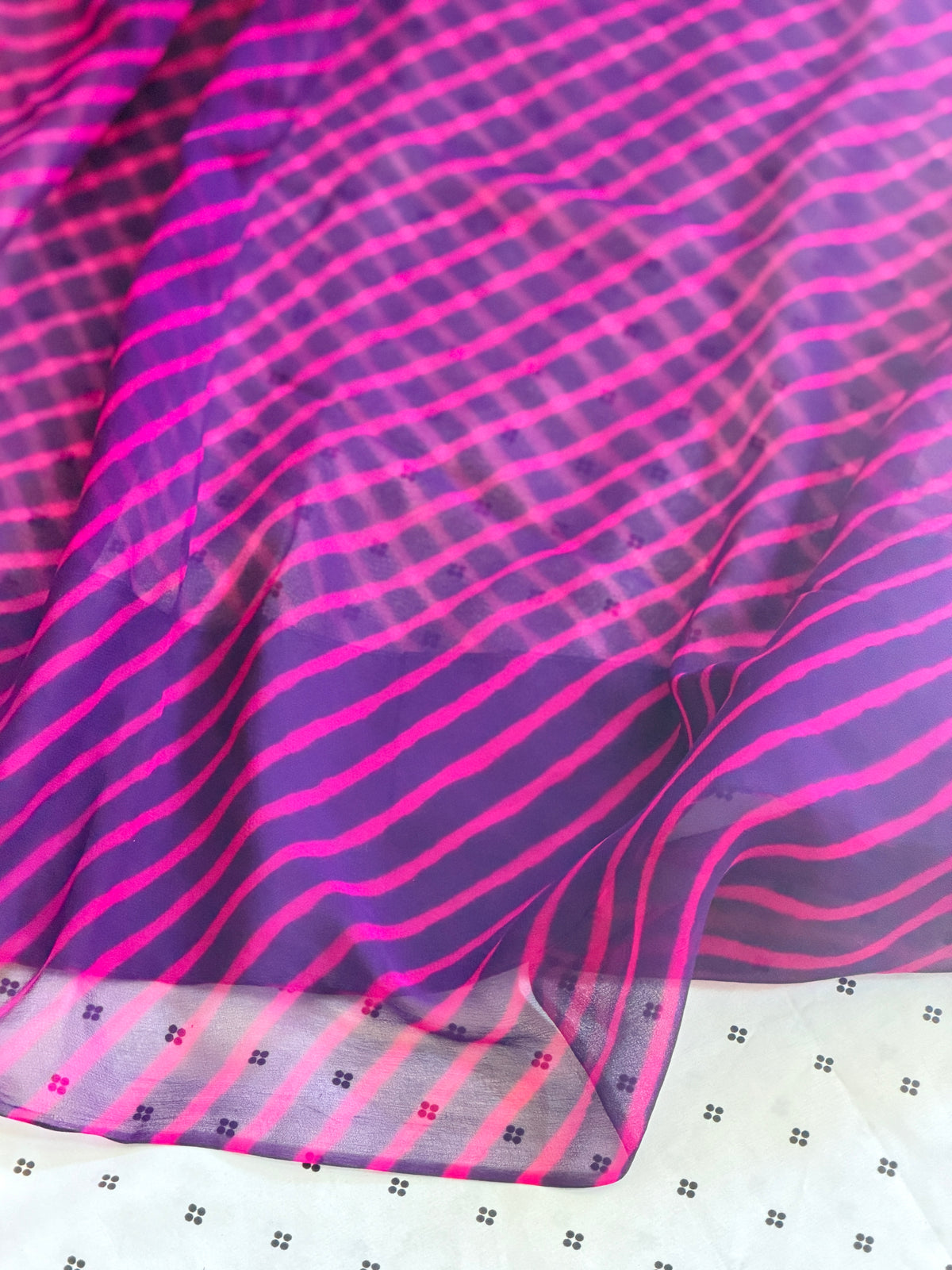 Chiffon Leheriya Saree