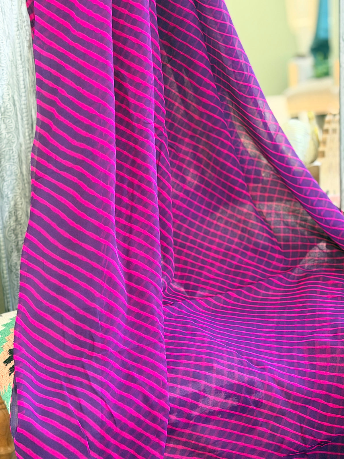 Chiffon Leheriya Saree