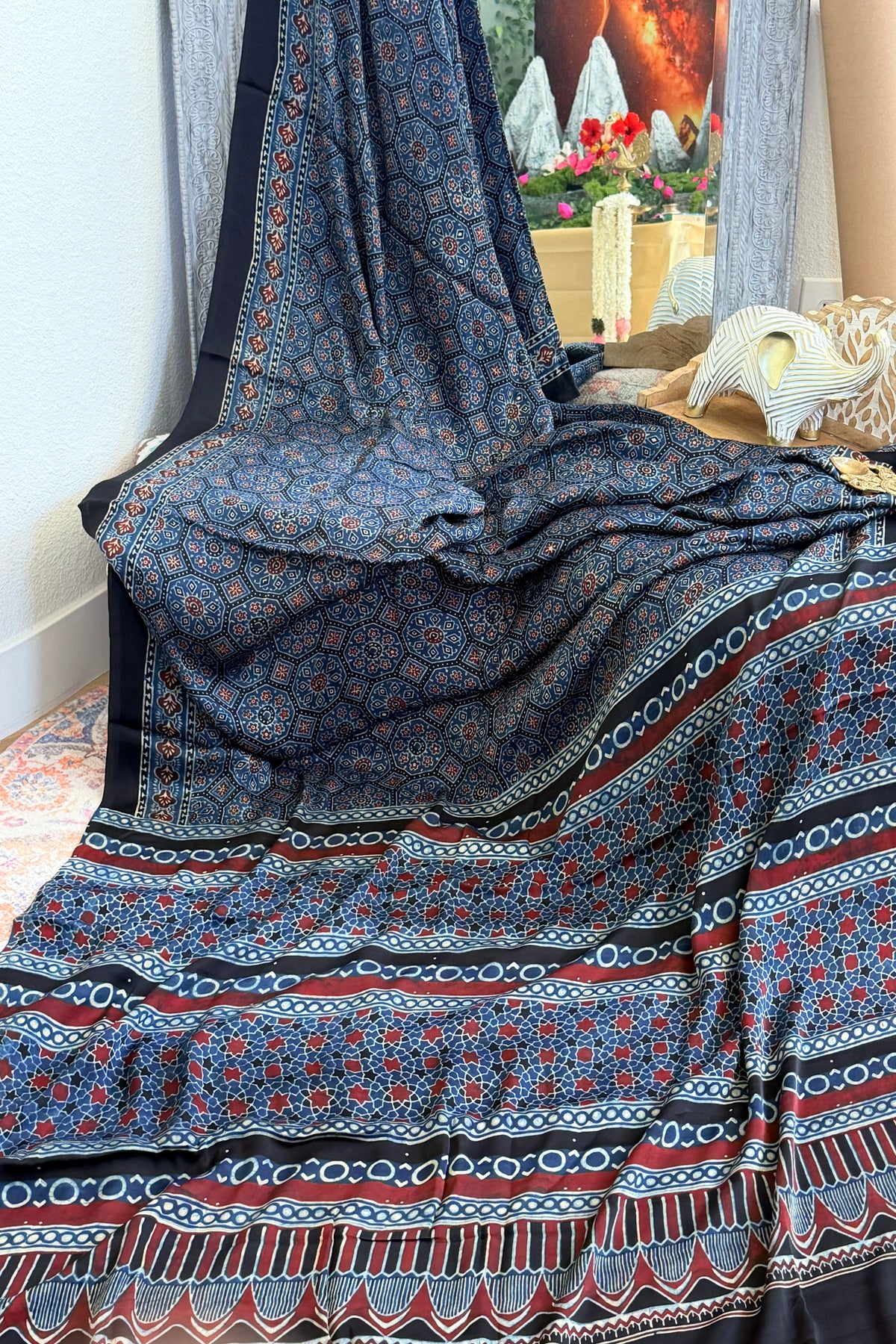 Modal Ajrak Saree