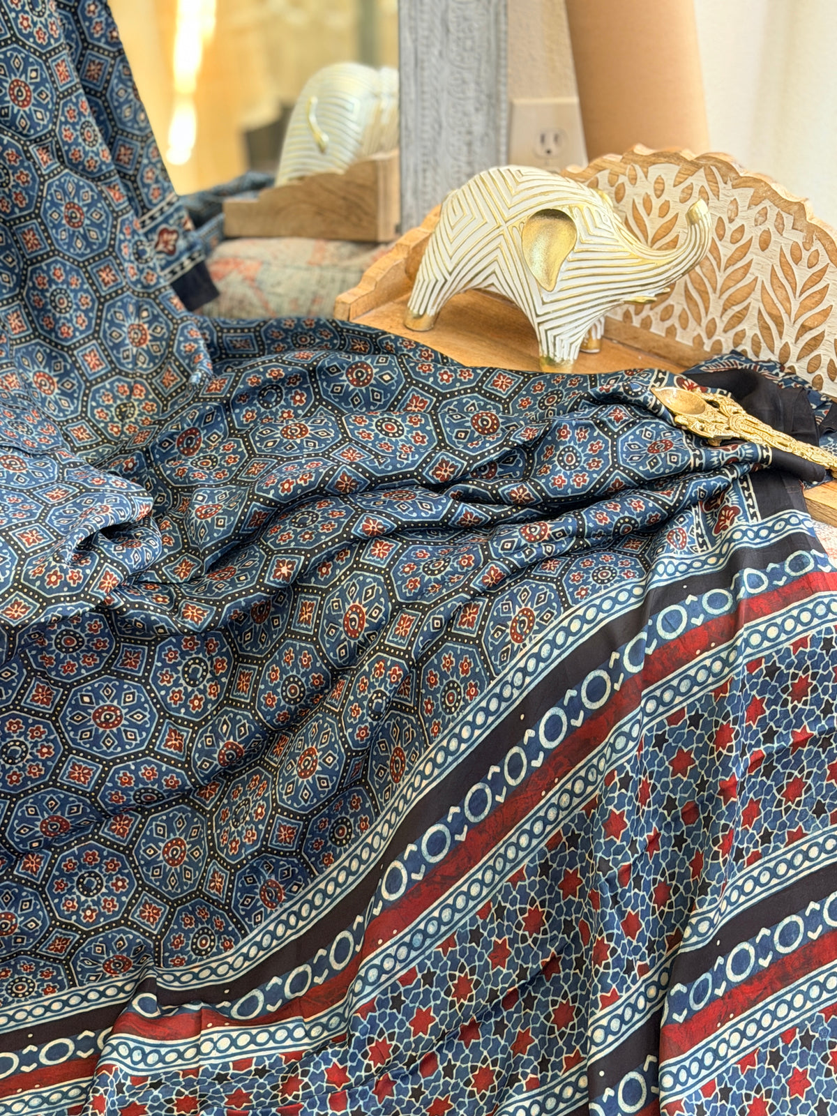 Modal Ajrak Saree