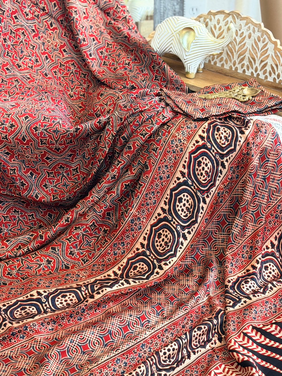 Modal Ajrak Saree