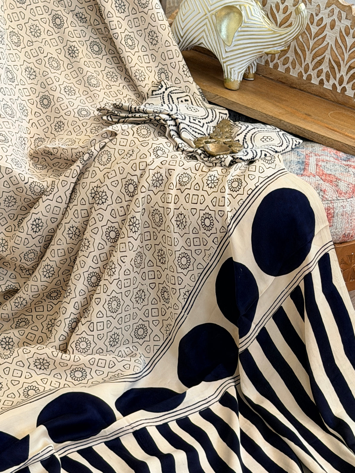 Modal Ajrak Saree