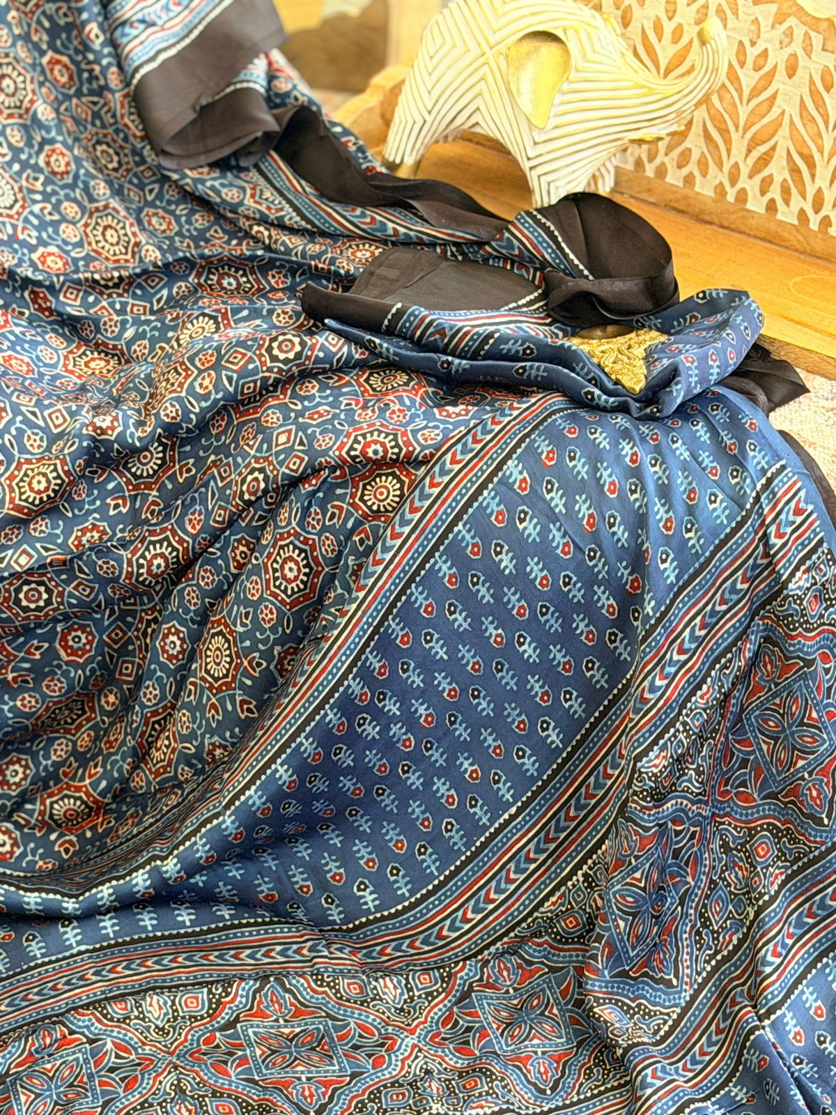 Modal Ajrak Saree