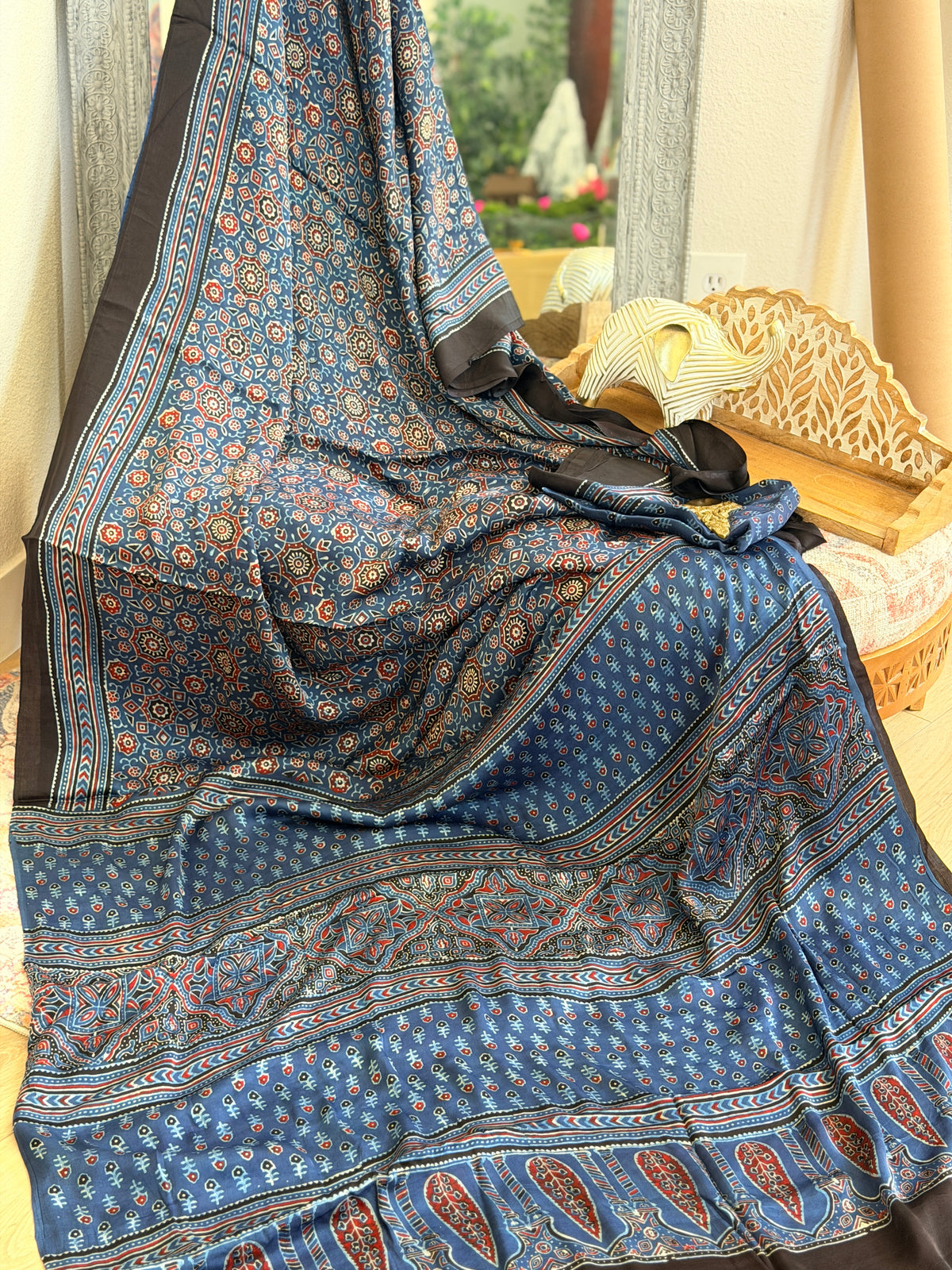 Modal Ajrak Saree