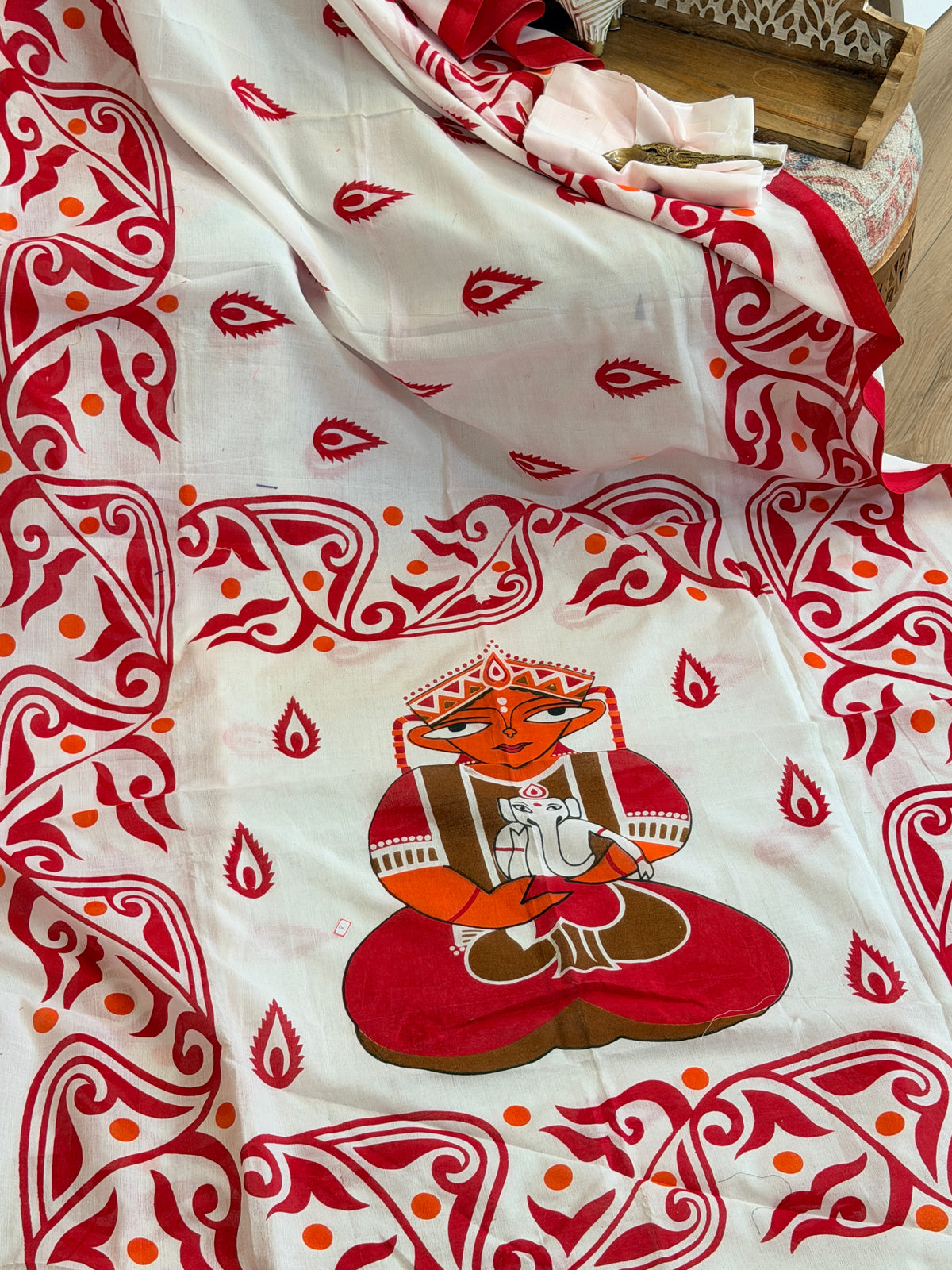 Linen Cotton Printed Saree