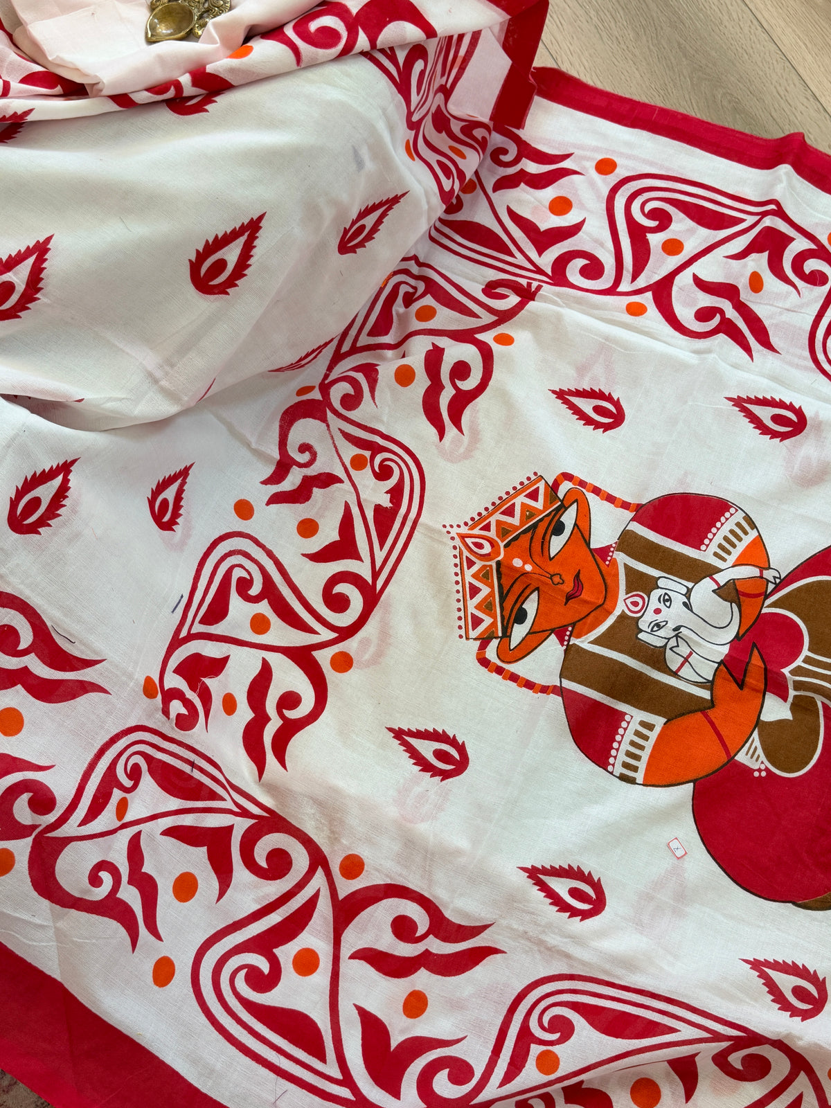 Linen Cotton Printed Saree