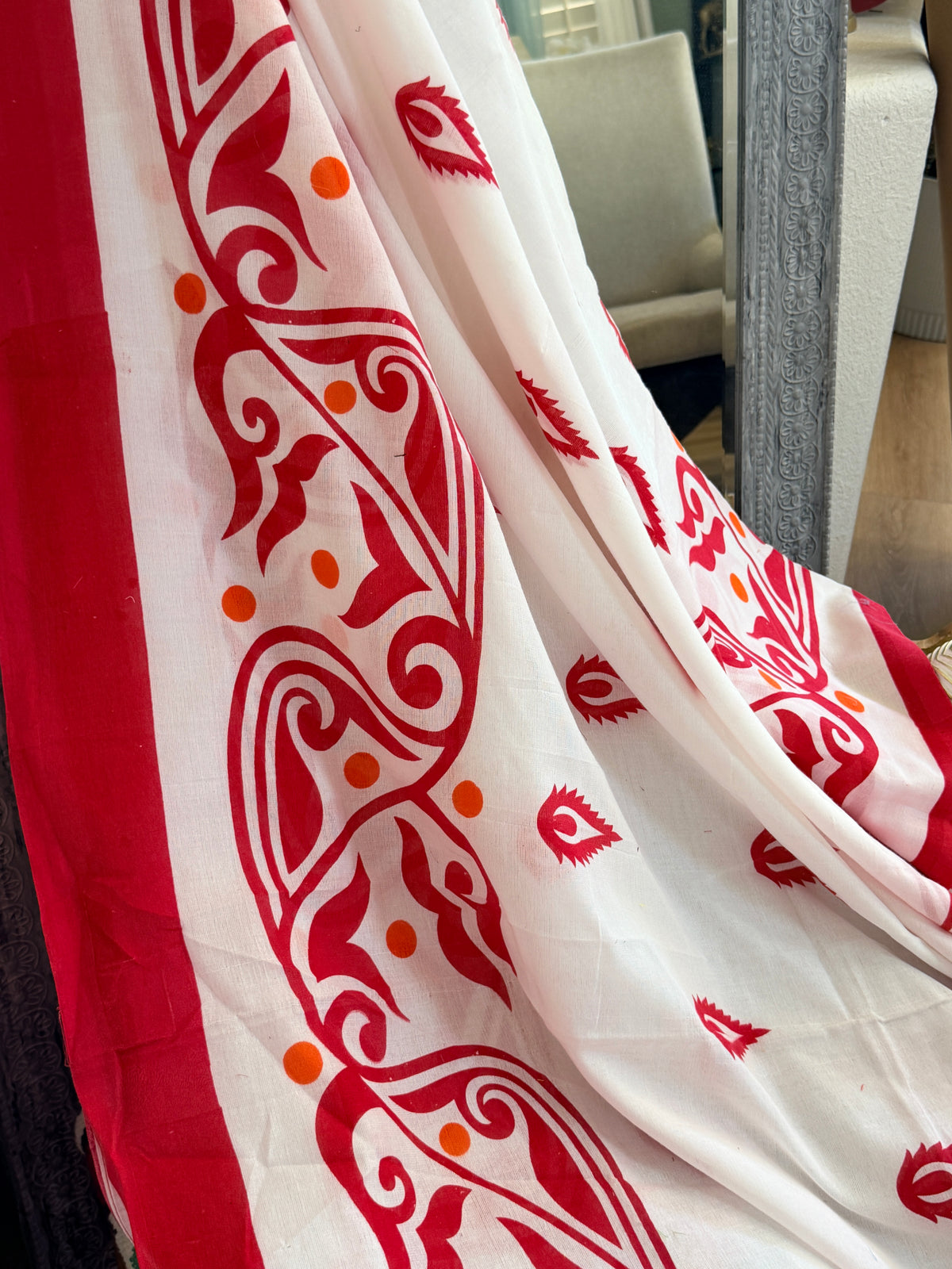 Linen Cotton Printed Saree