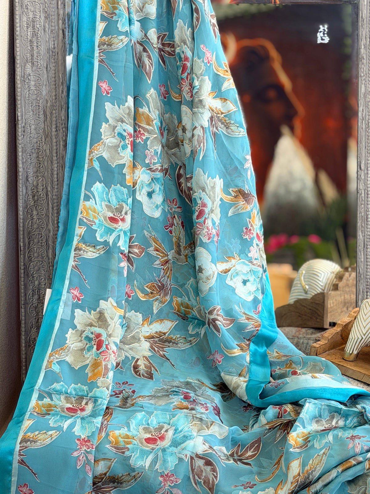 Chiffon Floral Printed Saree