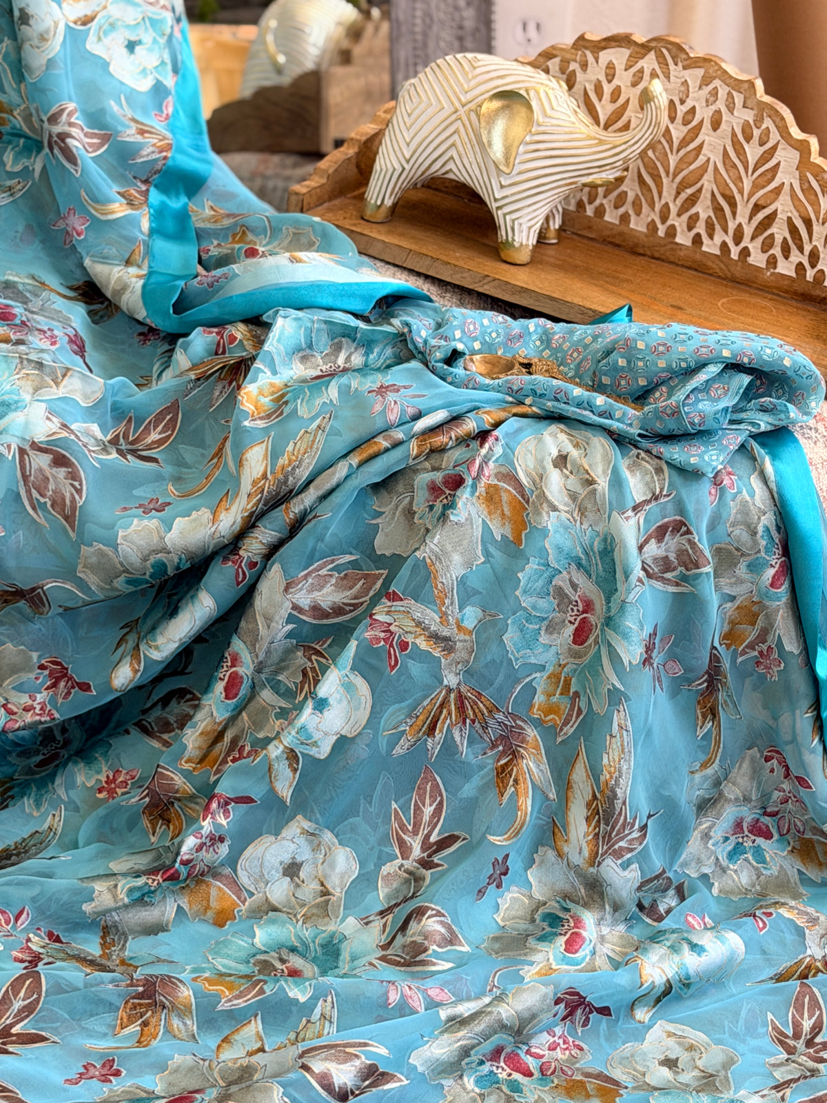 Chiffon Floral Printed Saree