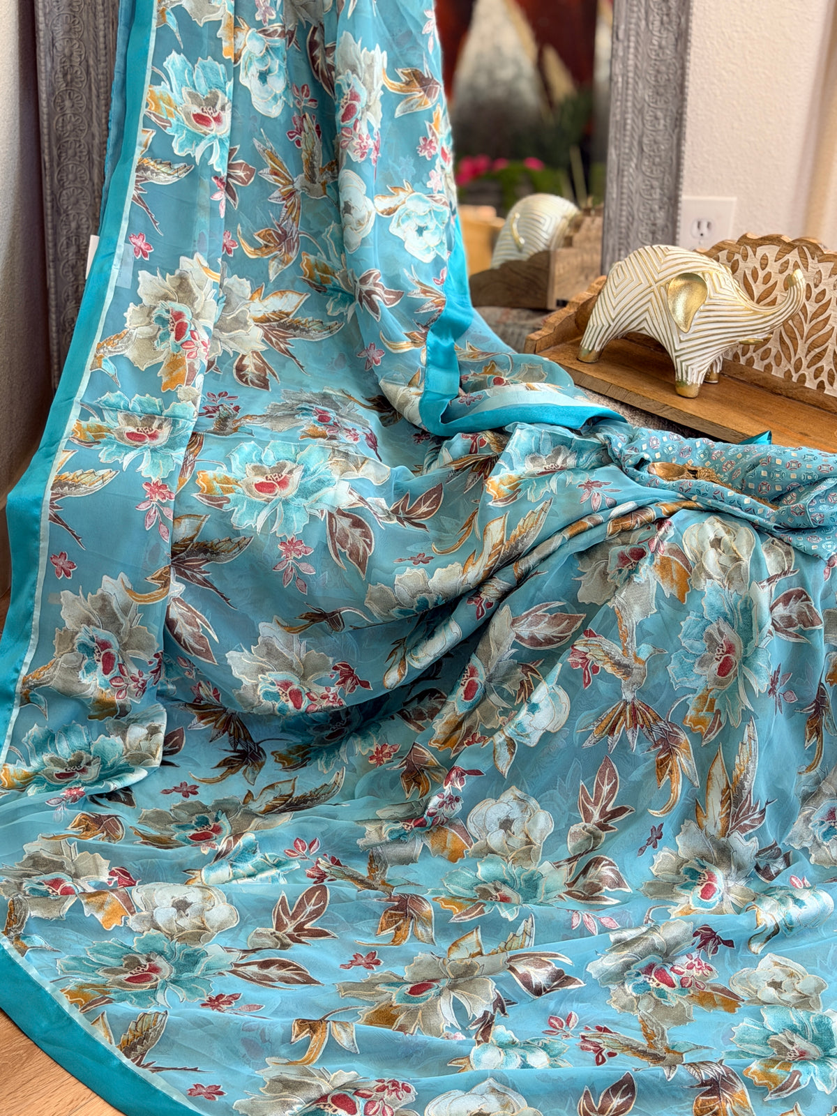 Chiffon Floral Printed Saree
