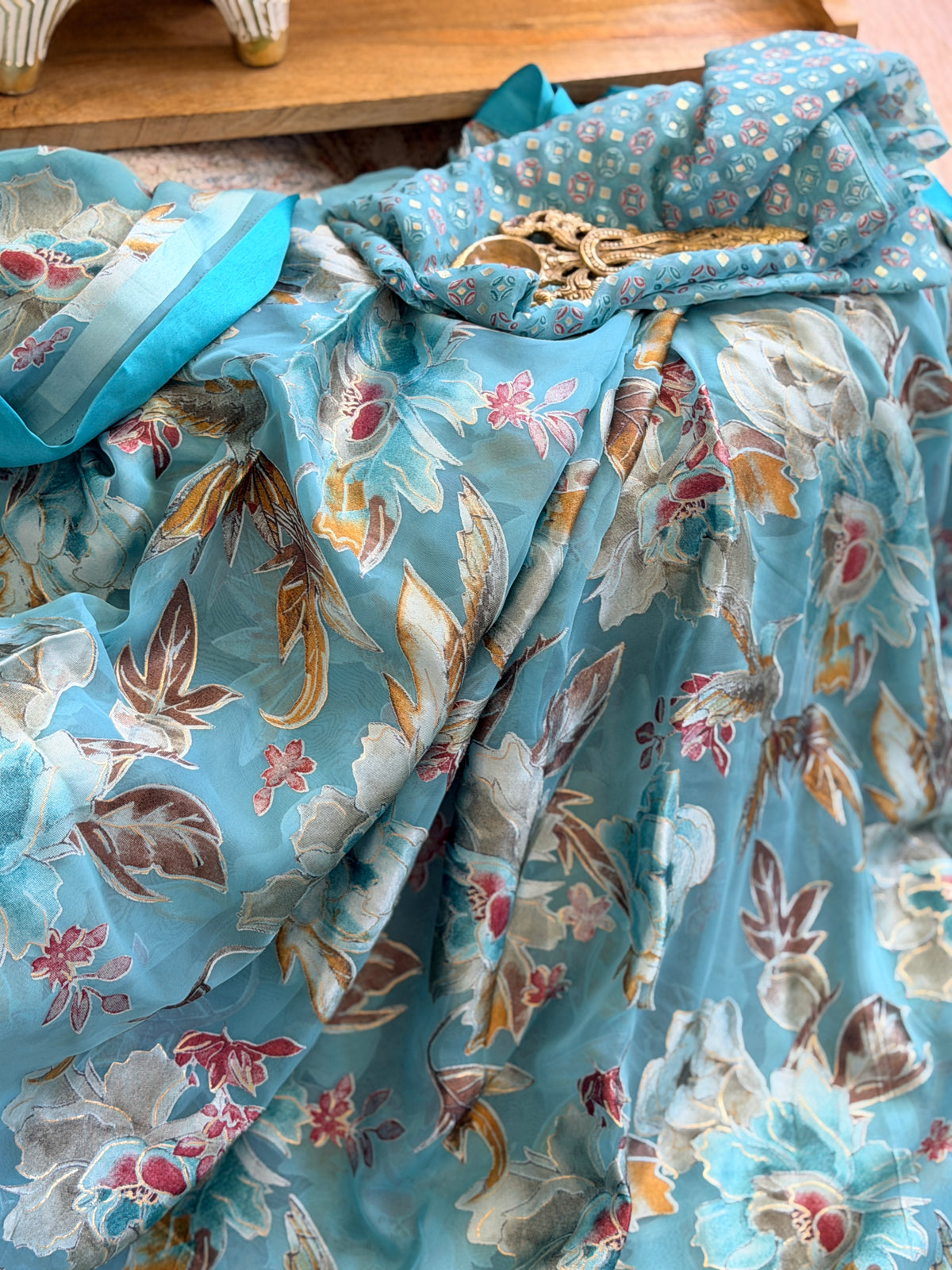 Chiffon Floral Printed Saree