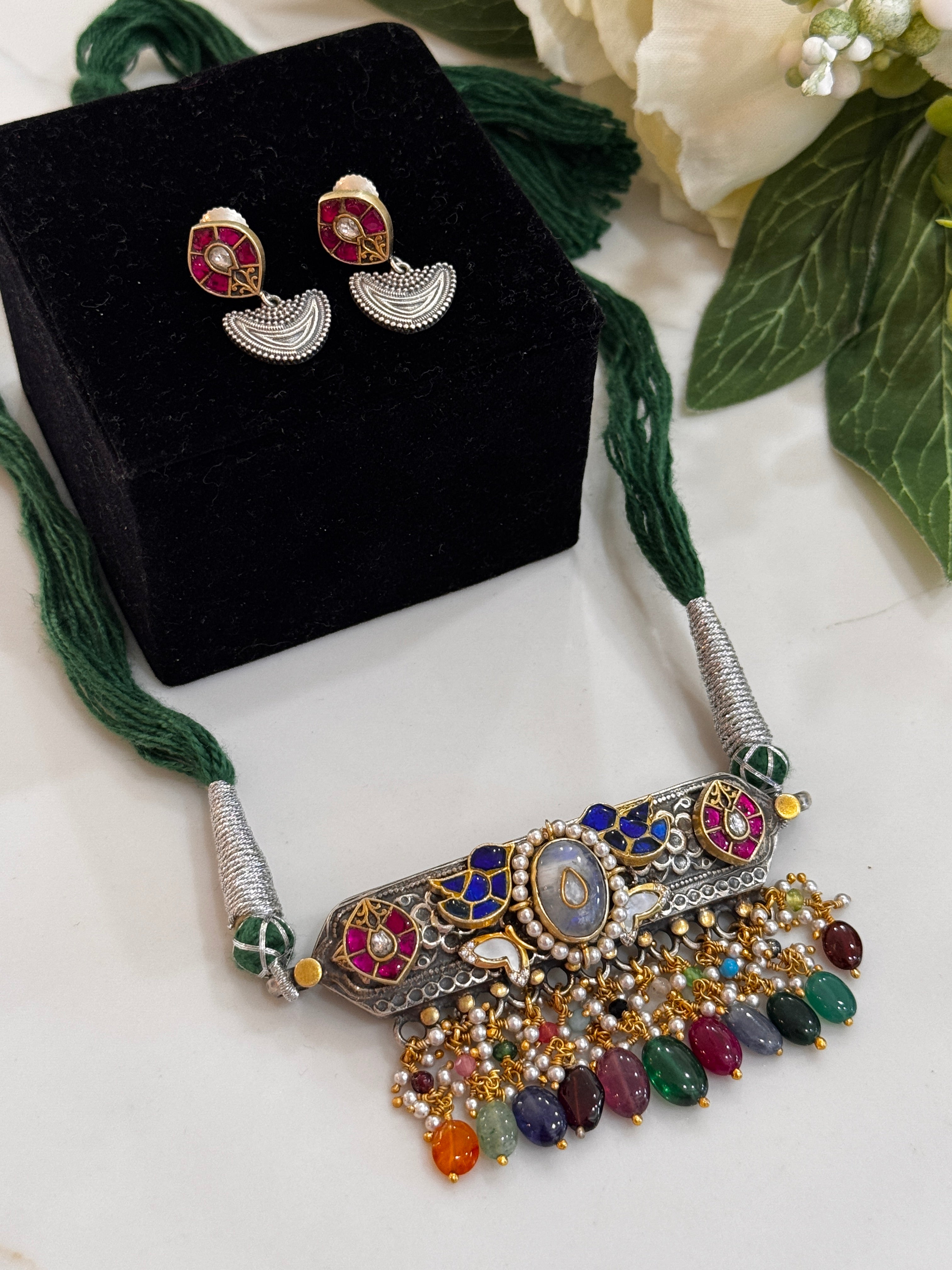 92.5 Silver Dual Tone Fusion Necklace