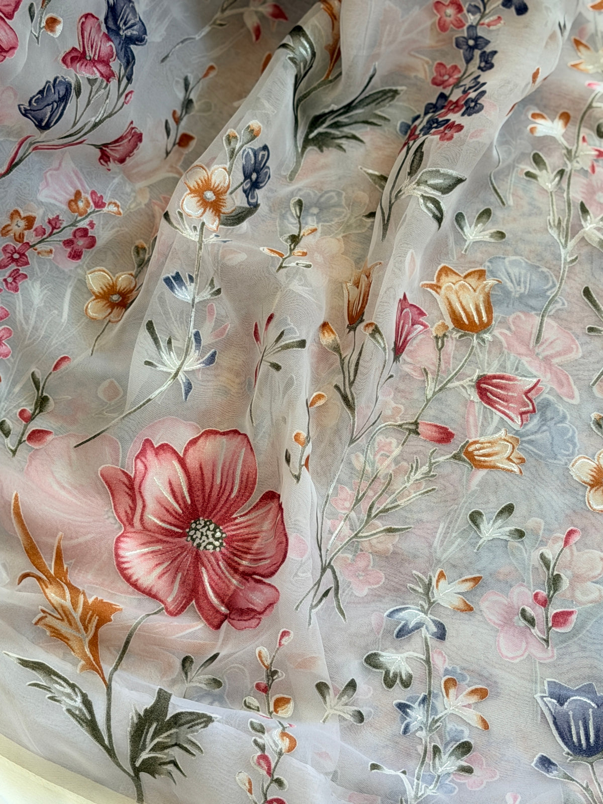 Chiffon Floral Printed Saree