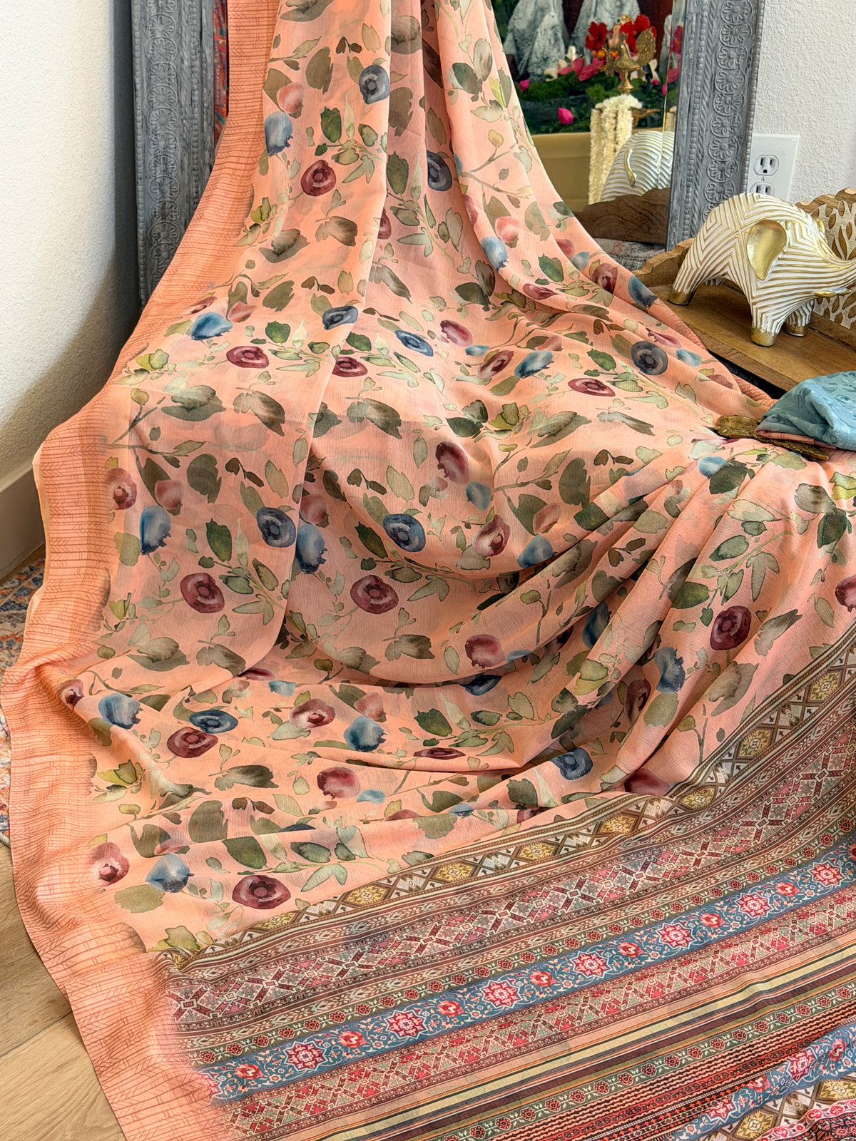 Chiffon Floral Printed Saree