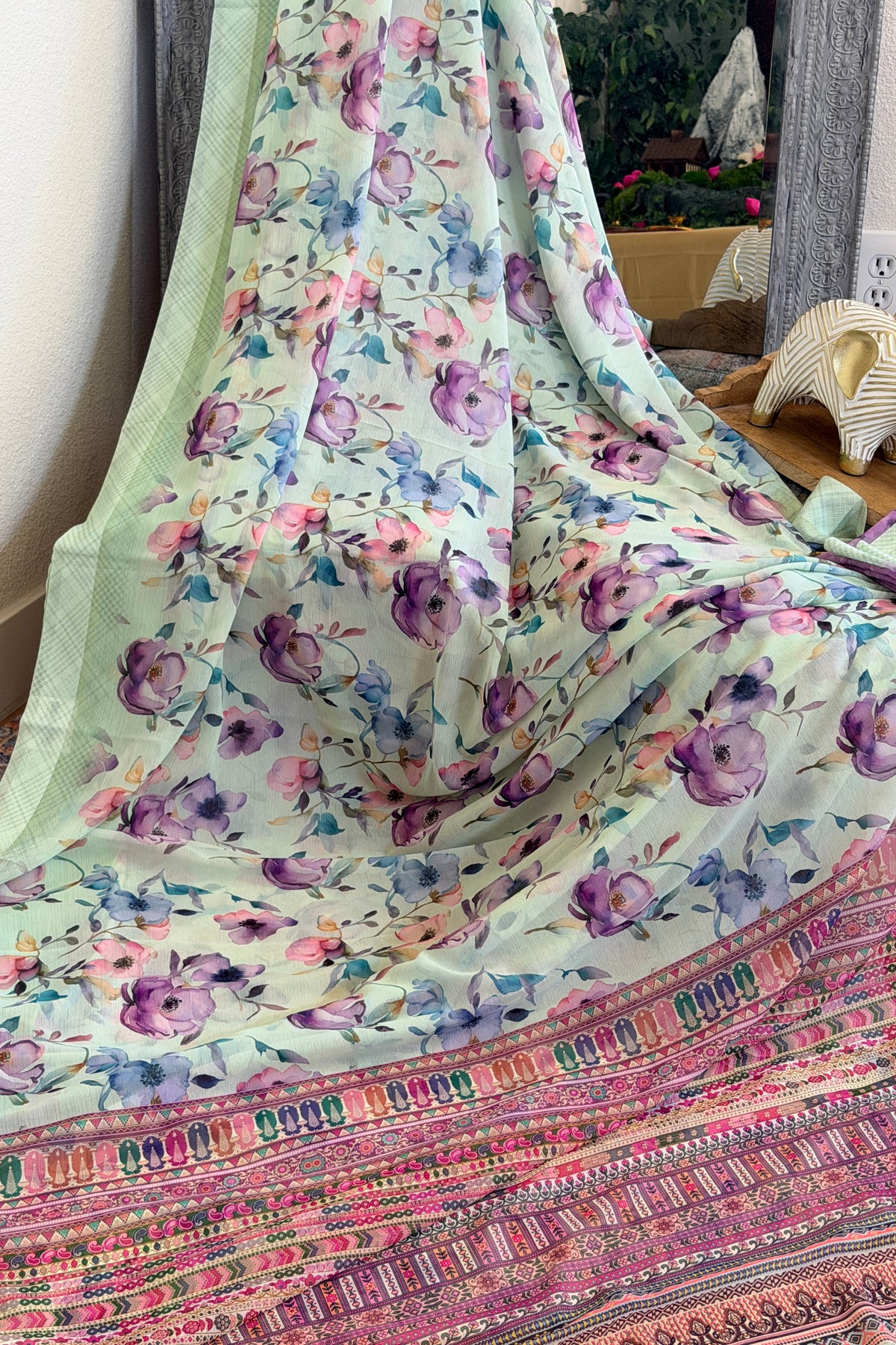 Chiffon Floral Printed Saree