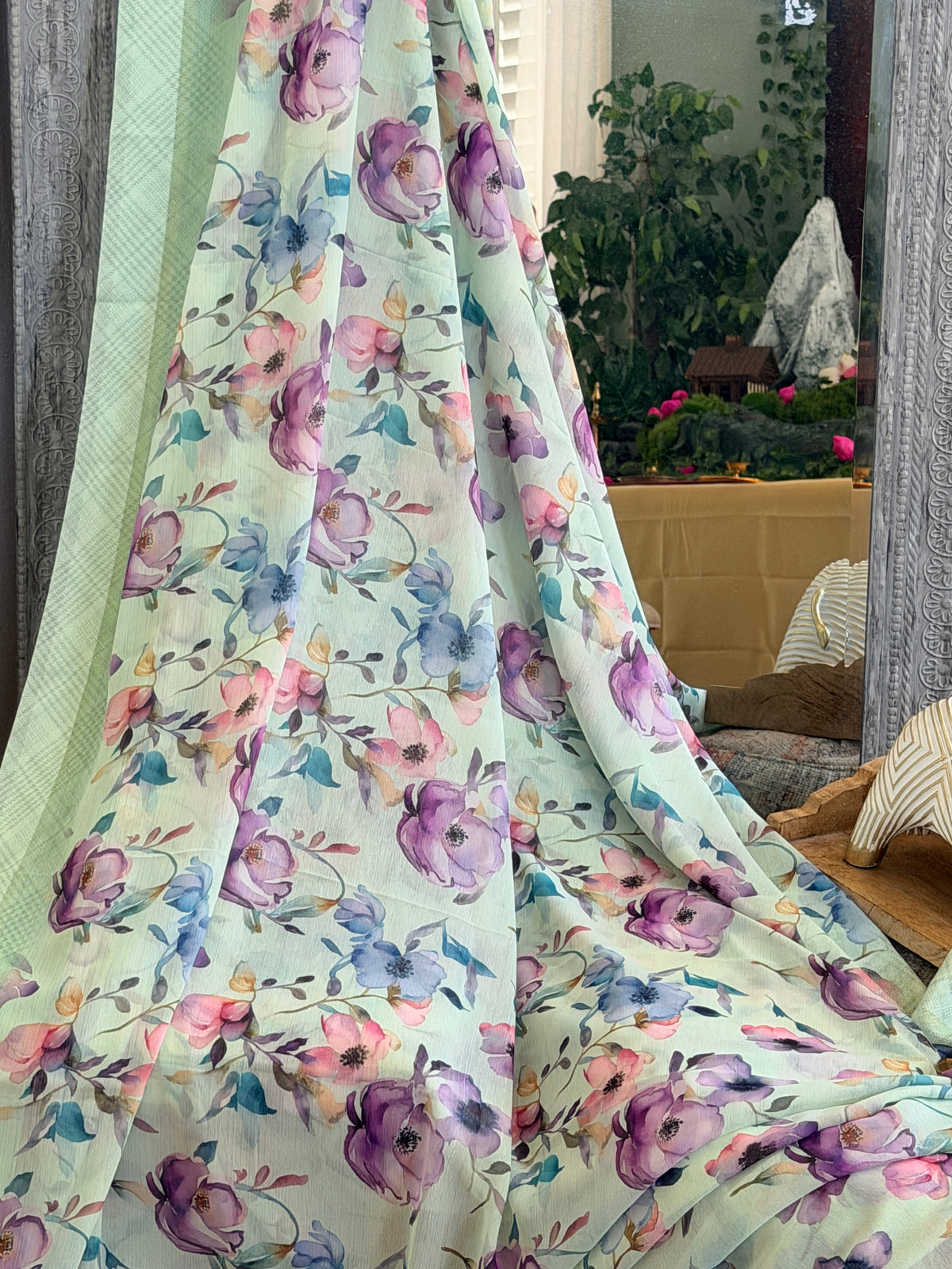 Chiffon Floral Printed Saree