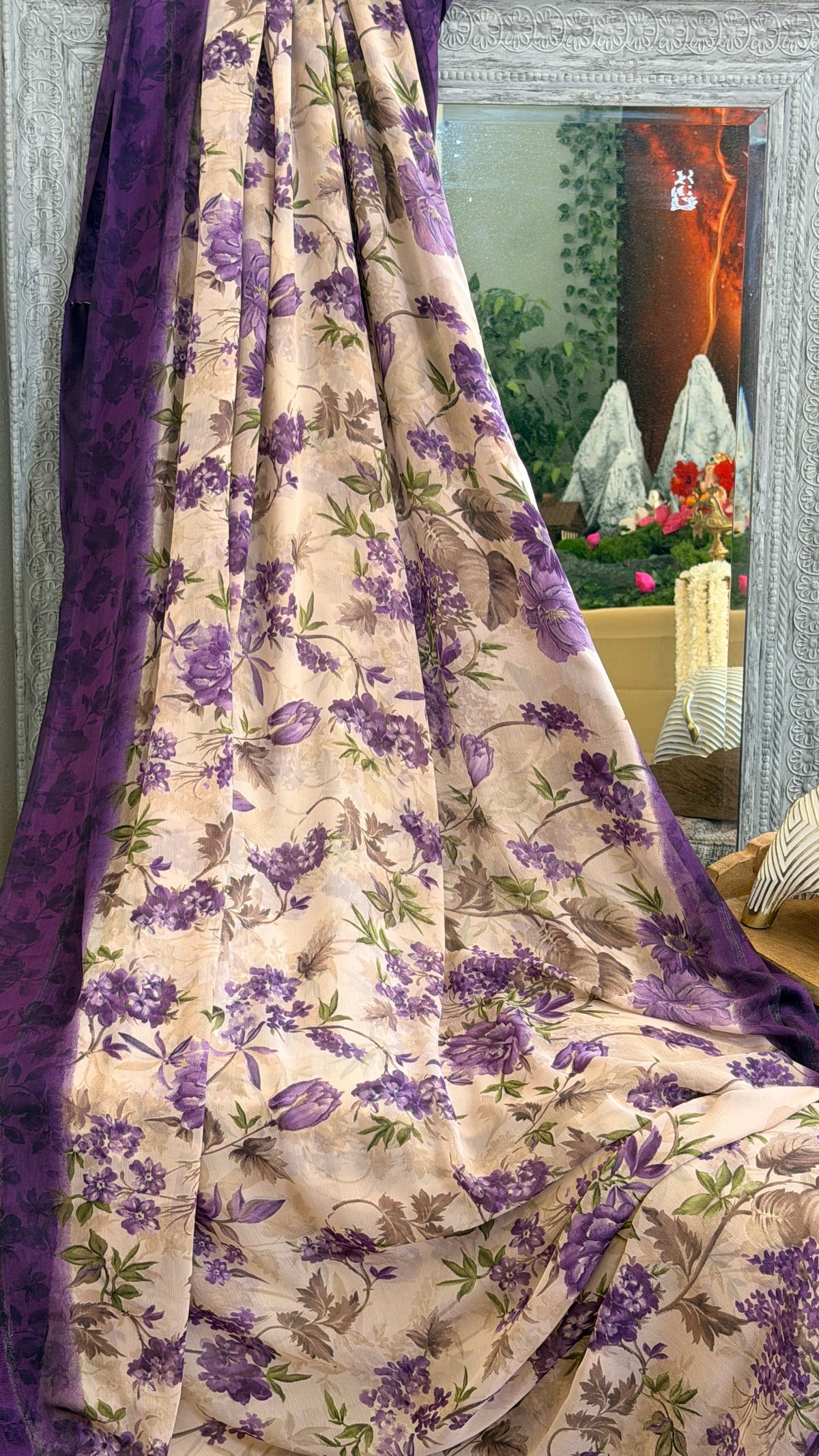 Chiffon Floral Printed Saree