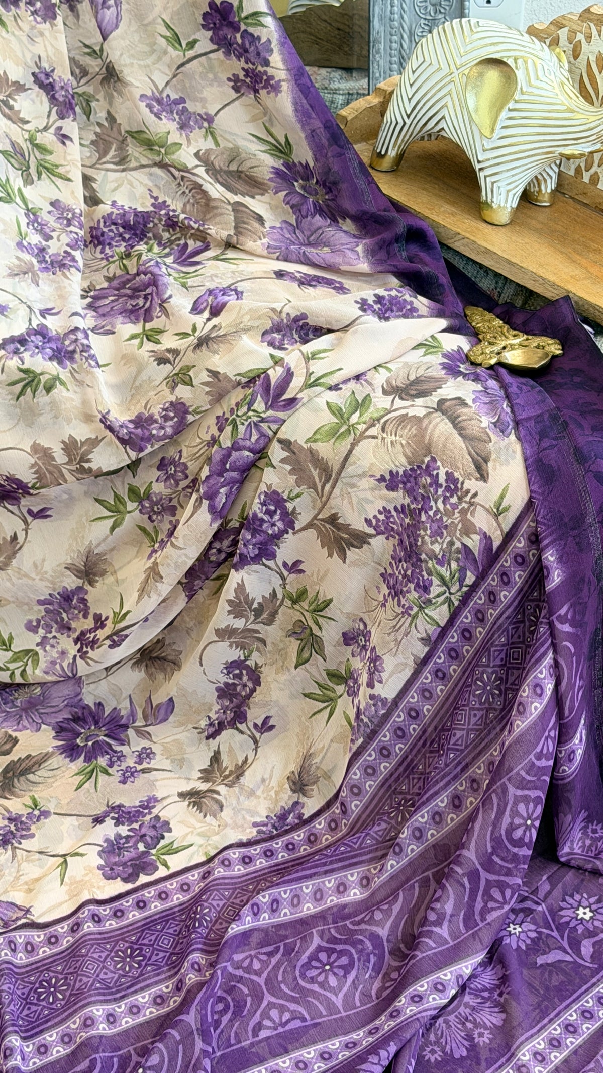 Chiffon Floral Printed Saree