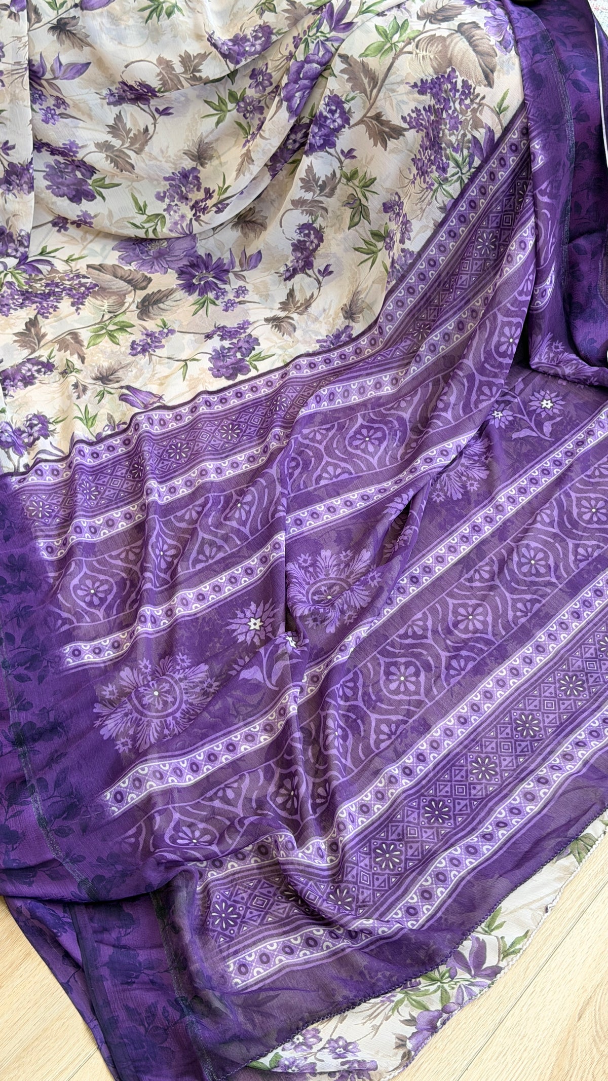 Chiffon Floral Printed Saree