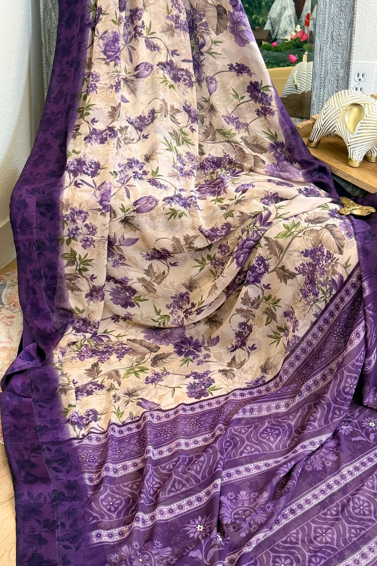 Chiffon Floral Printed Saree