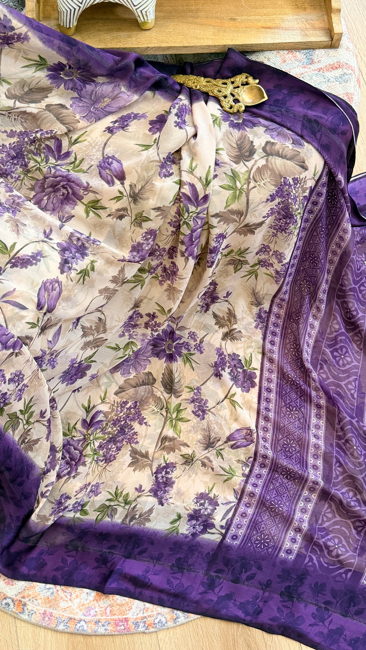 Chiffon Floral Printed Saree