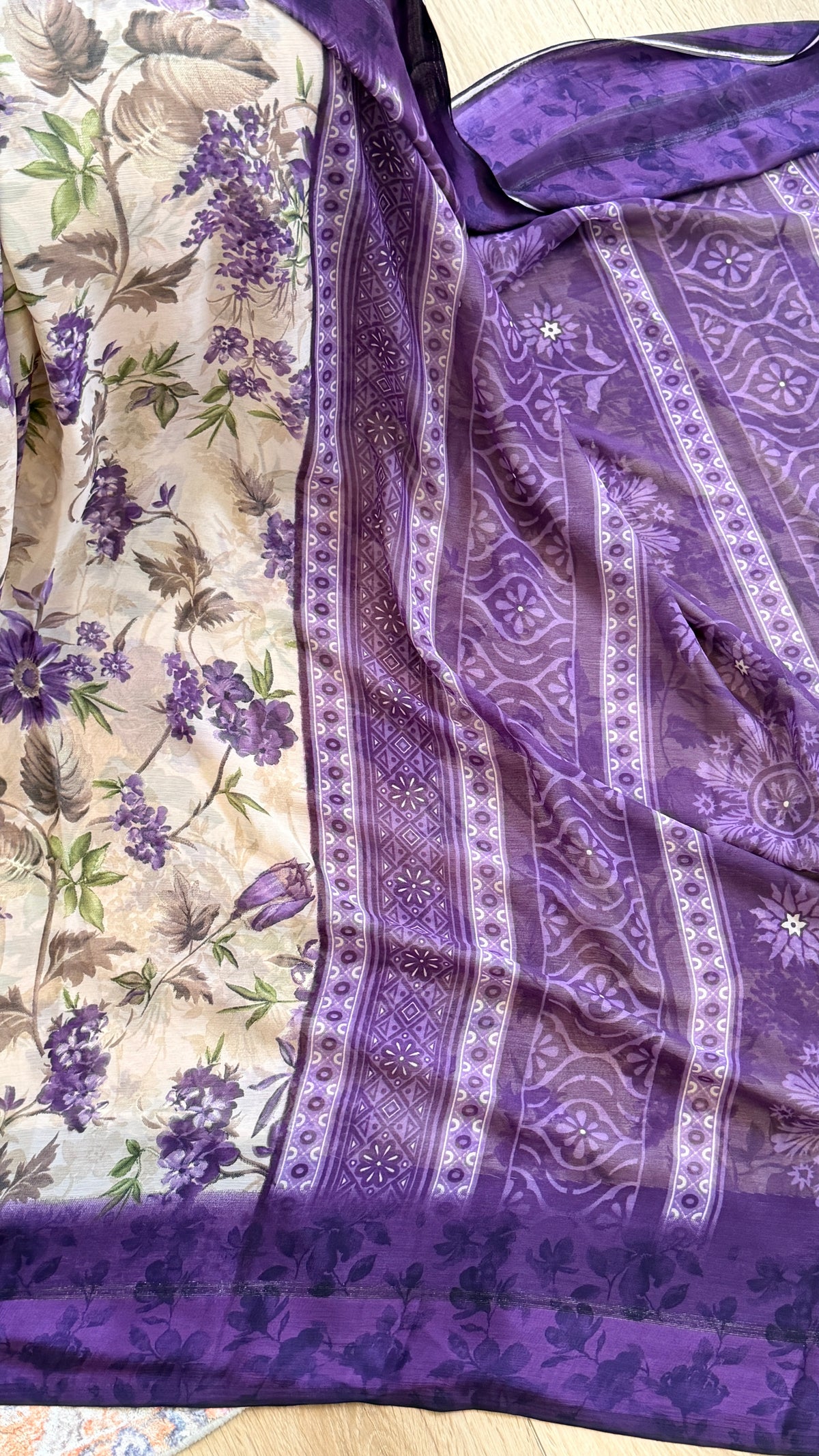 Chiffon Floral Printed Saree