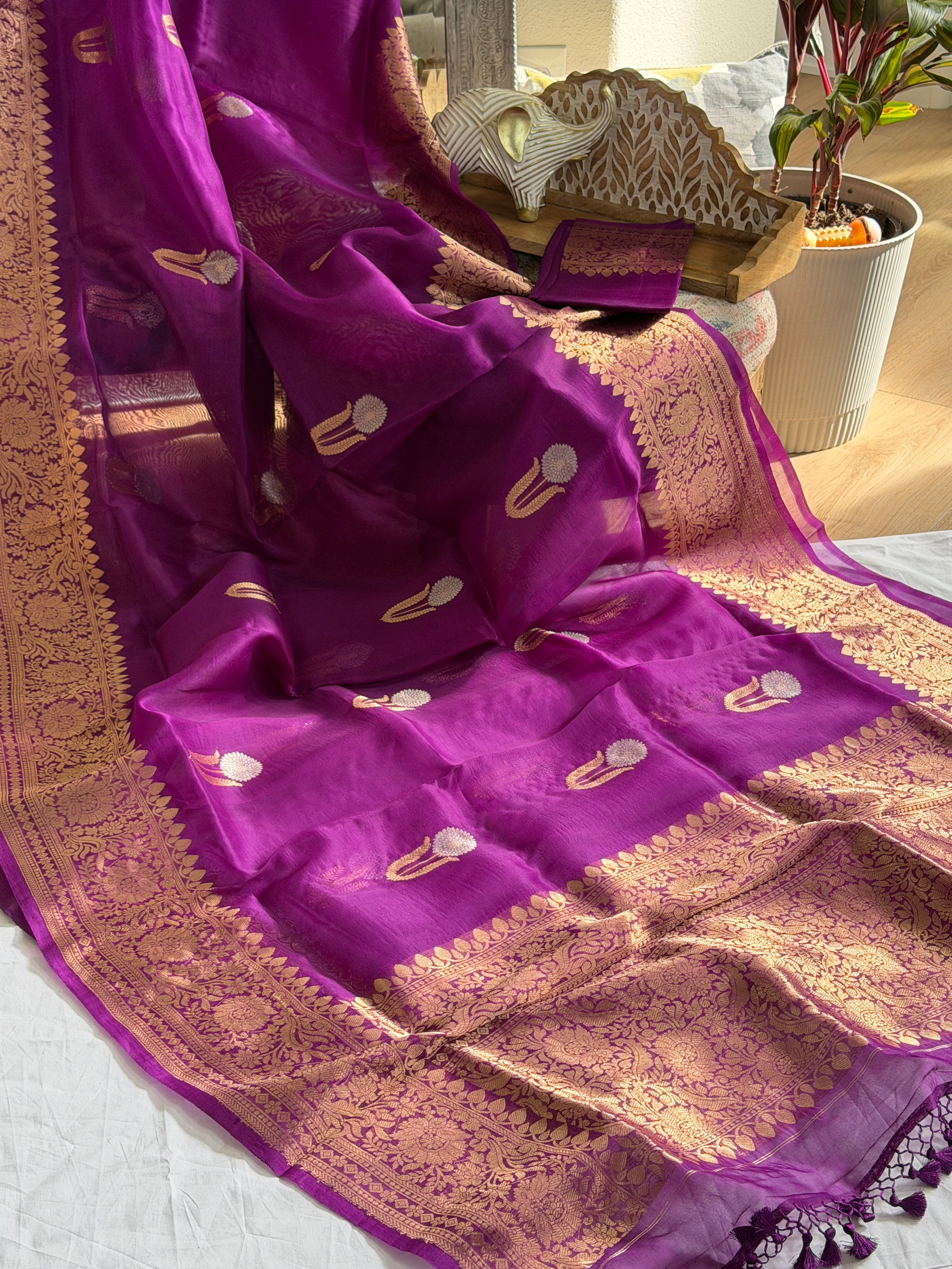 Banarasi Kora Organza Silk Saree