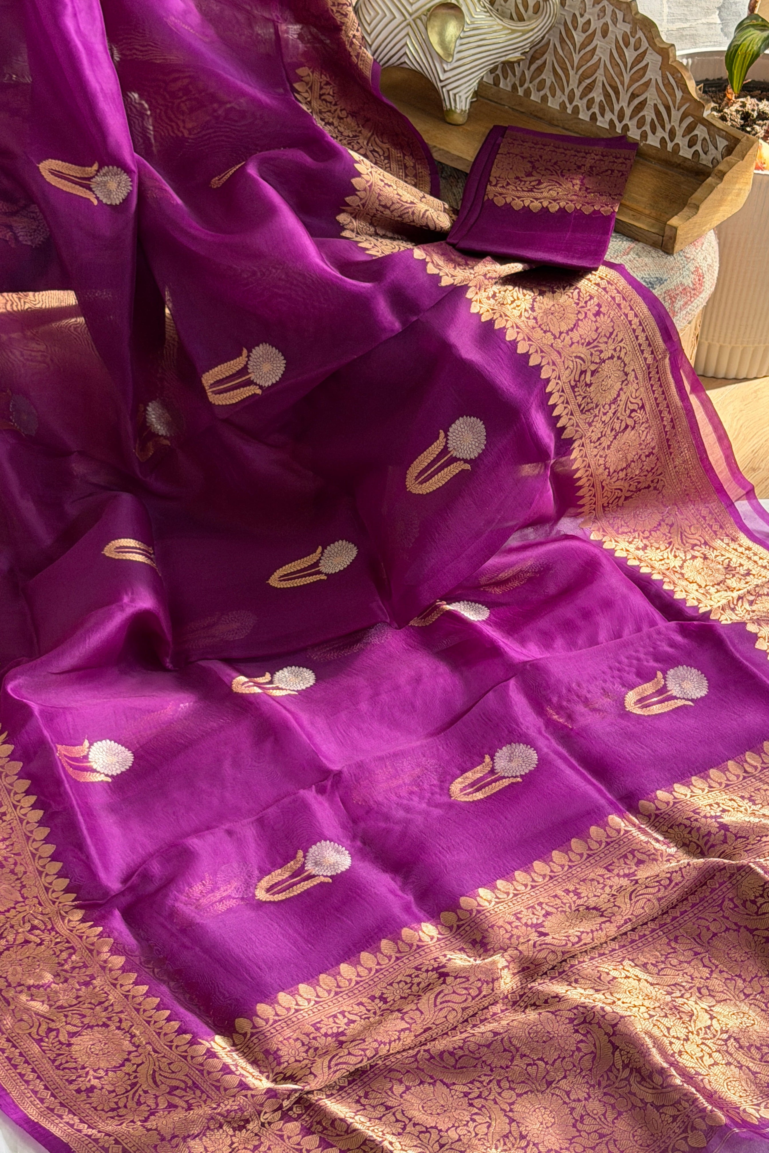 Banarasi Kora Organza Silk Saree