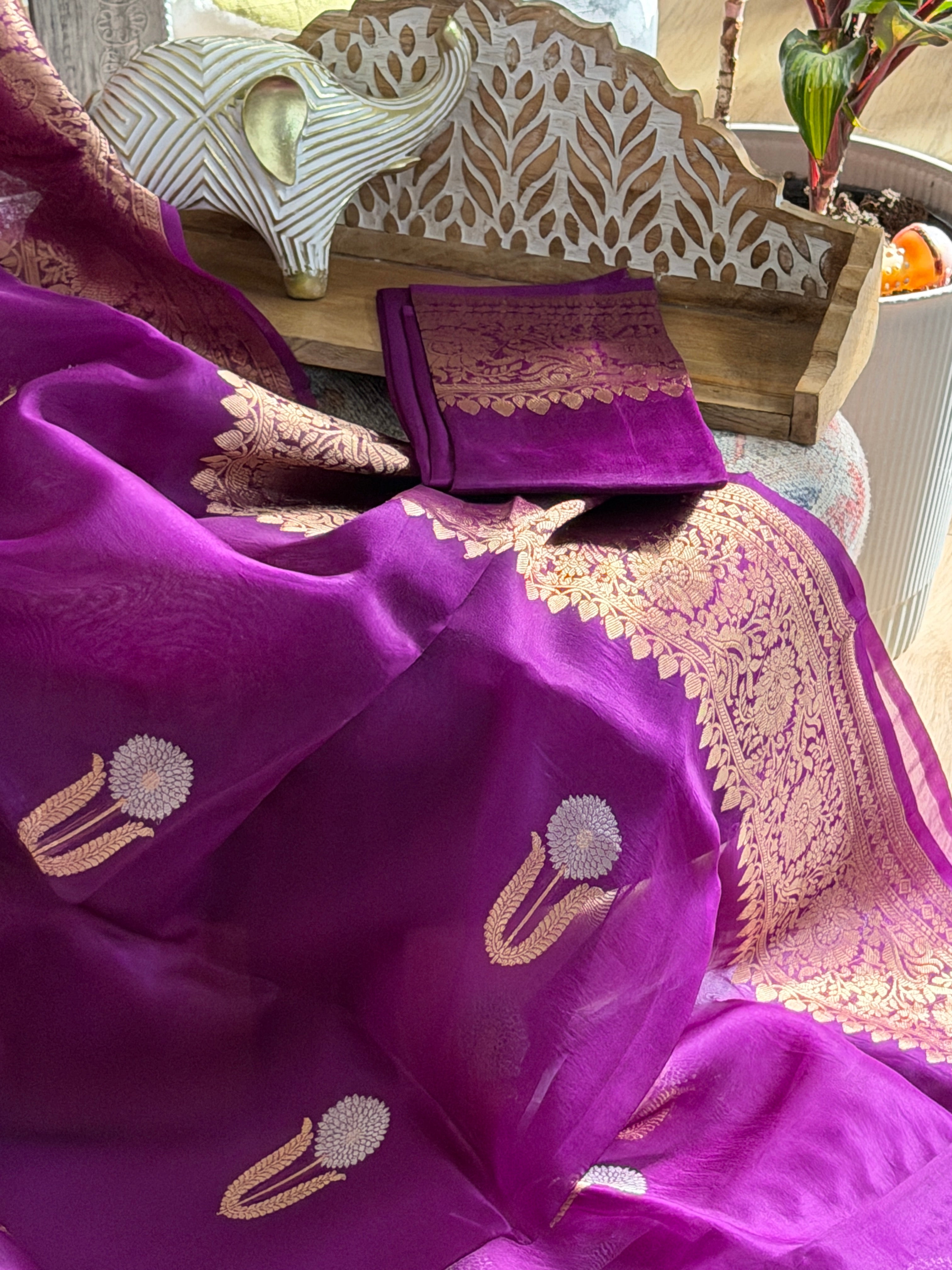 Banarasi Kora Organza Silk Saree