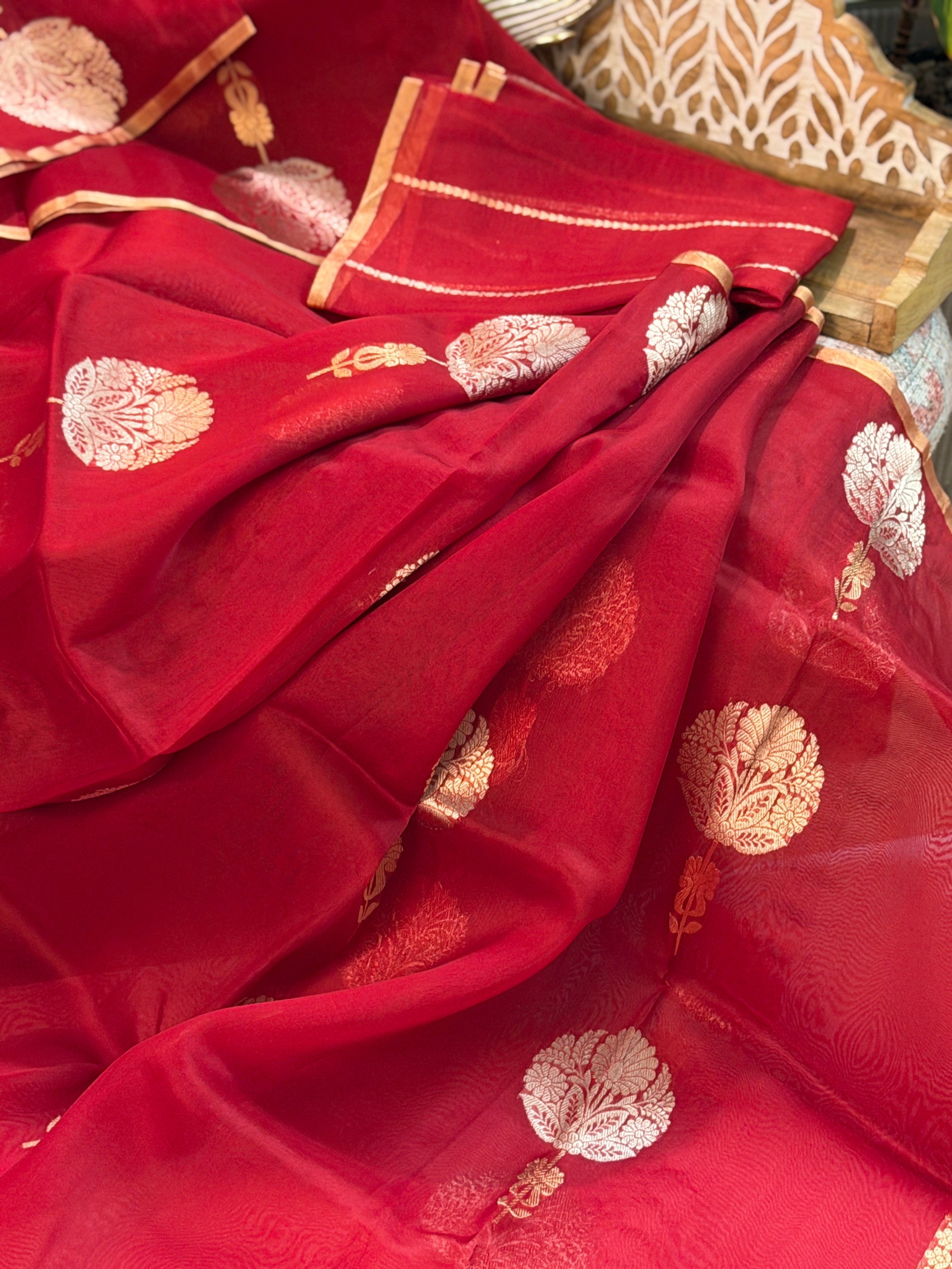 Banarasi Kora Organza Silk Saree