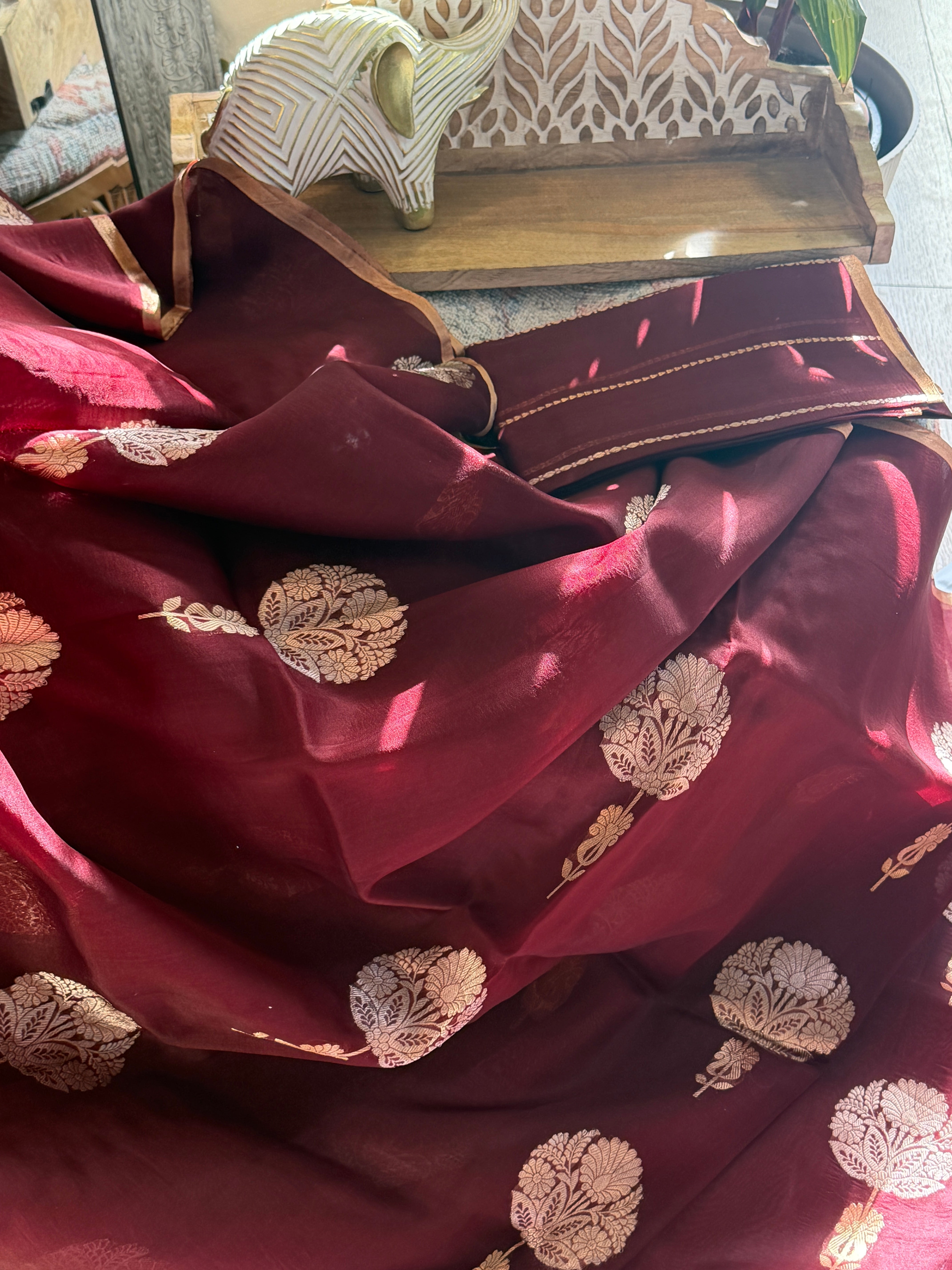 Banarasi Kora Organza Silk Saree