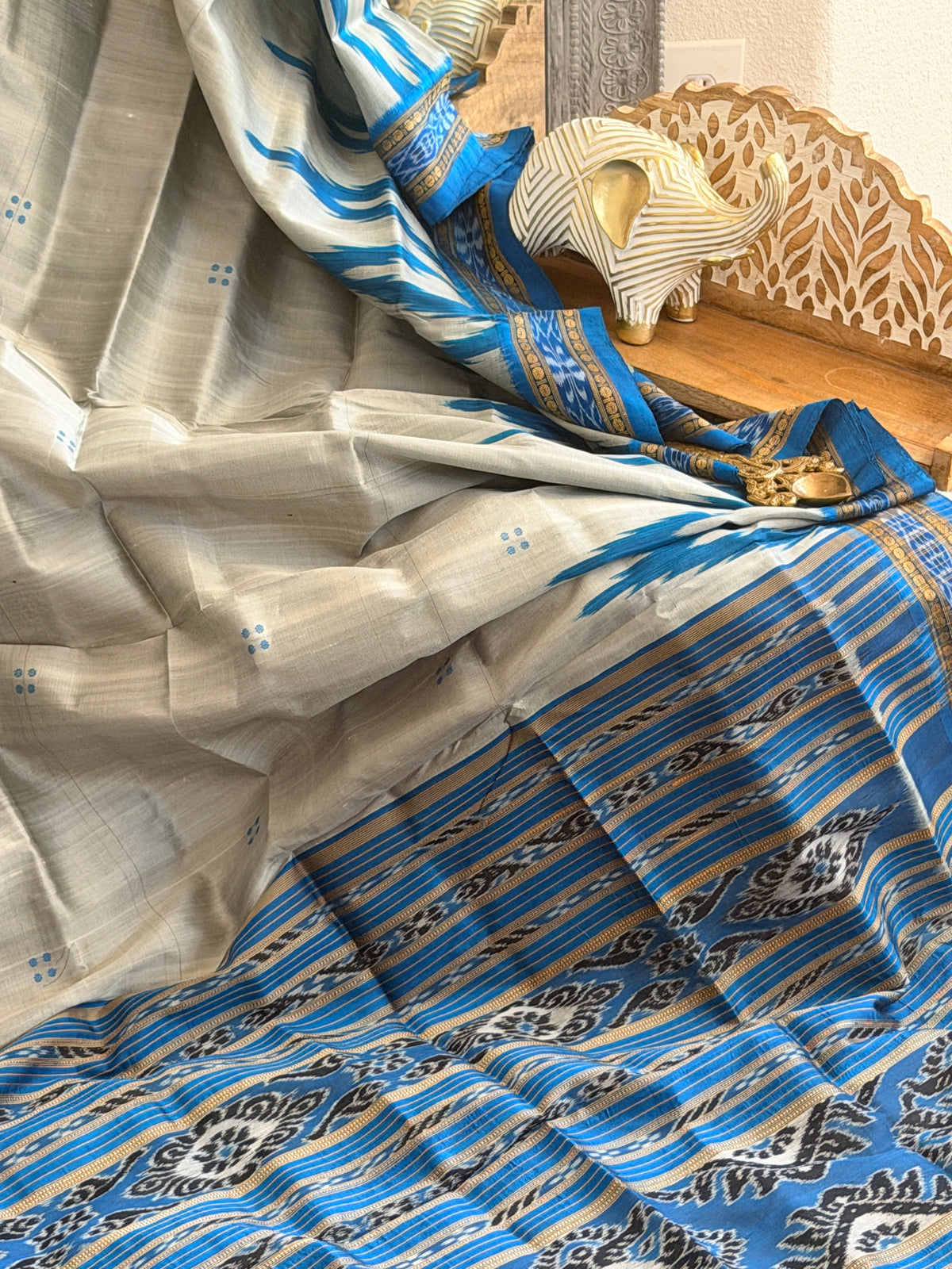 Khandua silk big temple border no bp