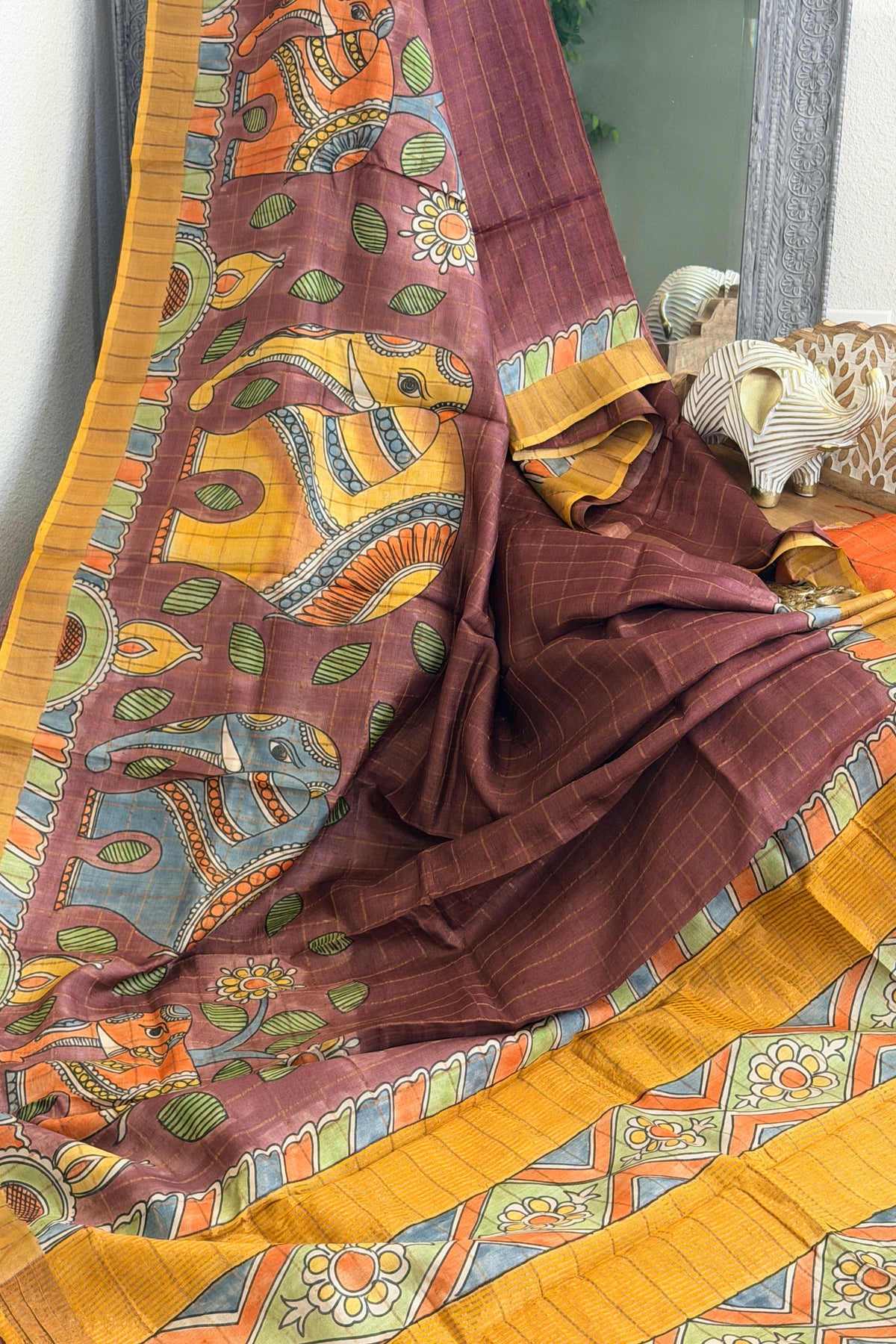 Bisnupuri Tussar Silk Saree