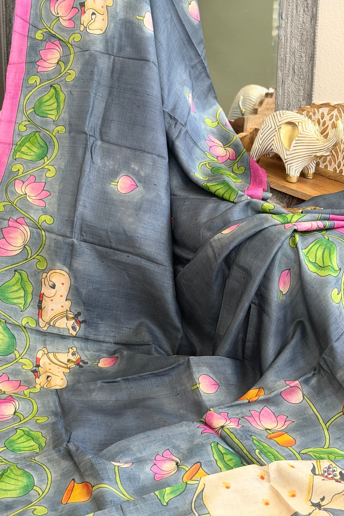 Bisnupuri Tussar Silk Saree