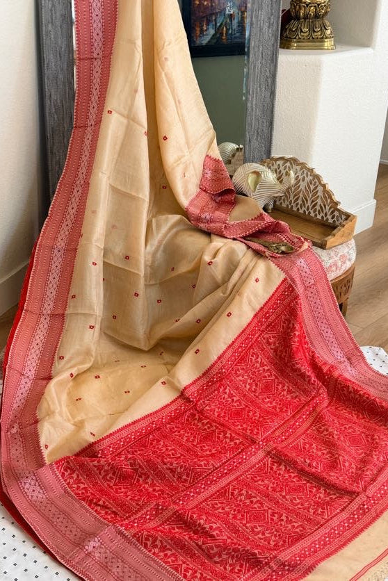 Bisnupuri Tussar Silk Saree