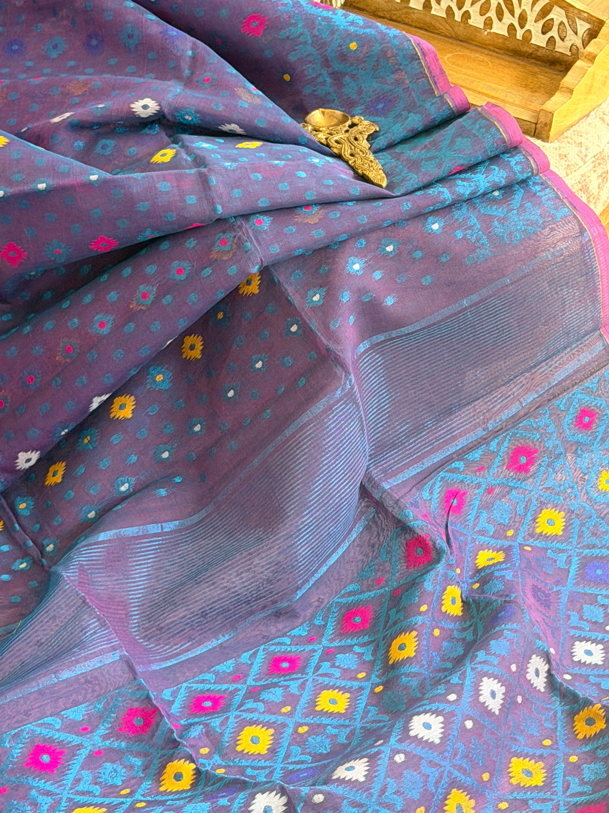 Jamdani Cotton Silk Saree