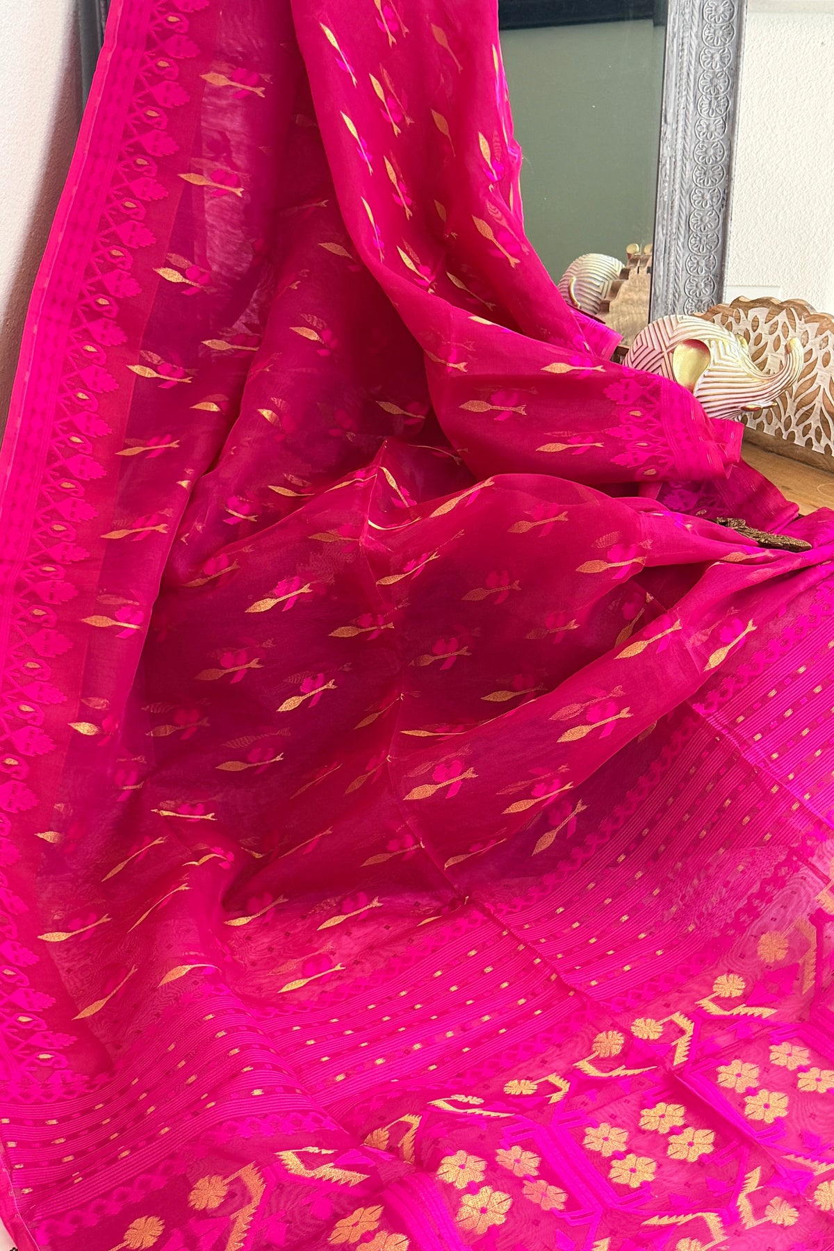 Jamdani Cotton Silk Saree