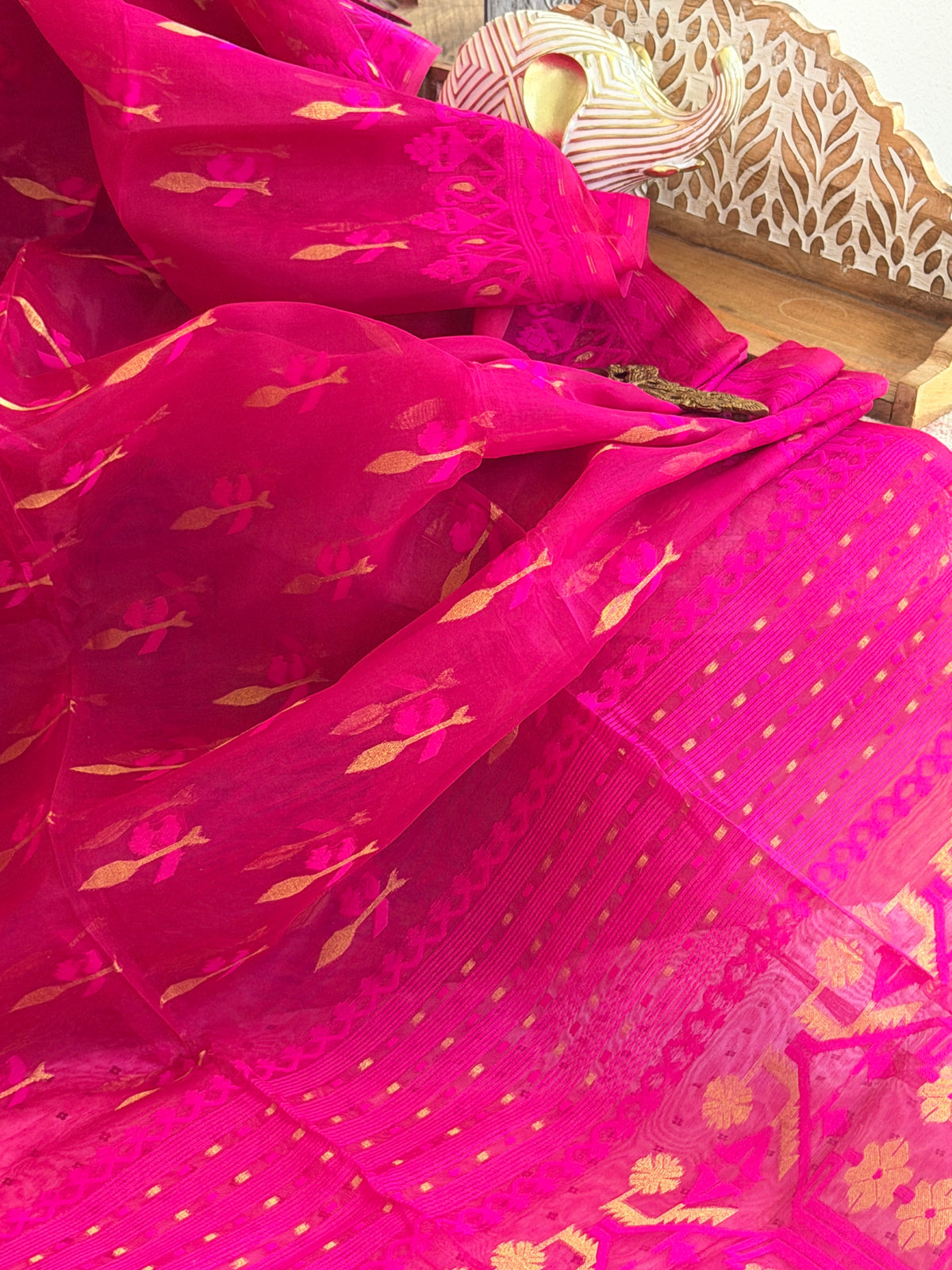 Jamdani Cotton Silk Saree