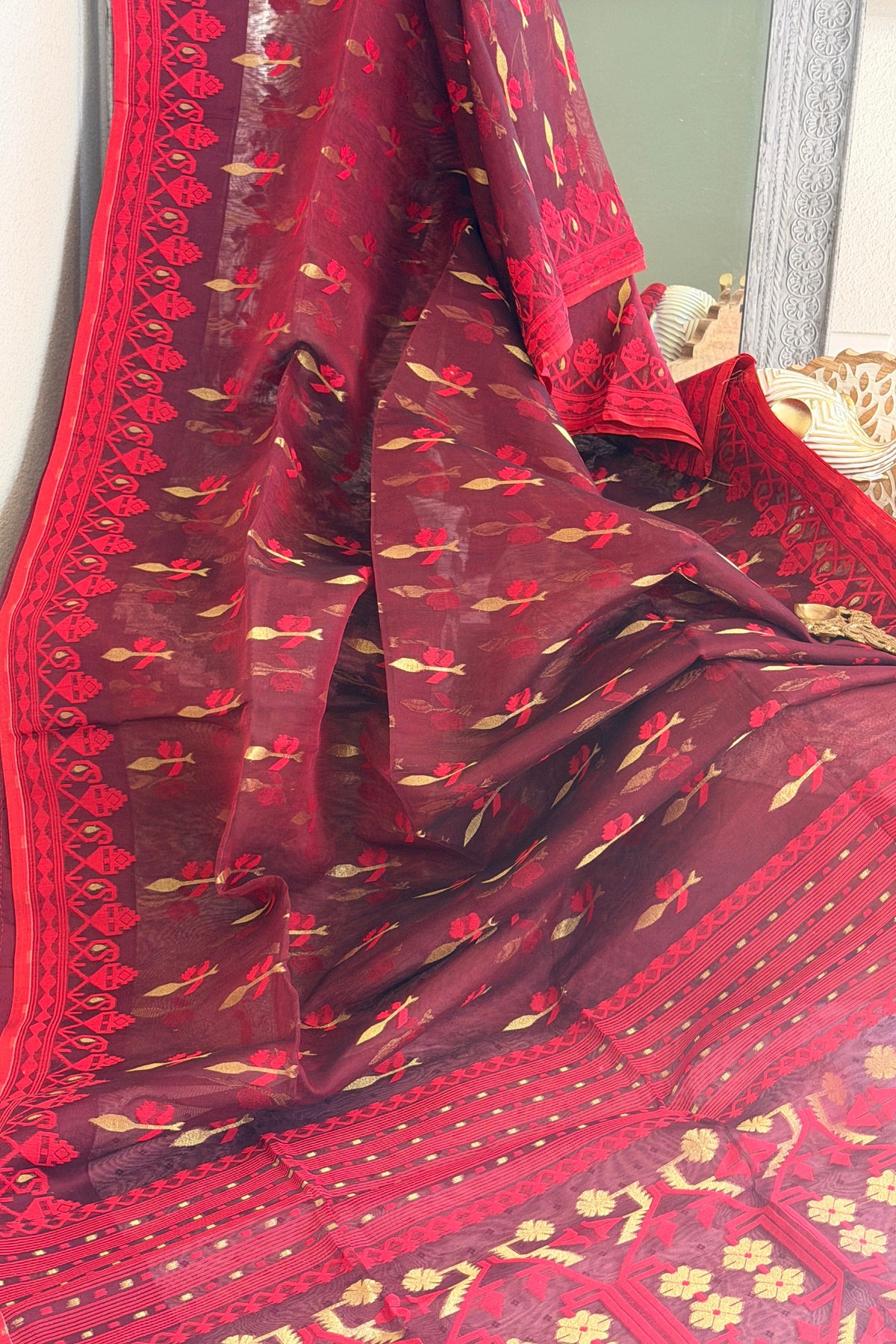 Jamdani Cotton Silk Saree