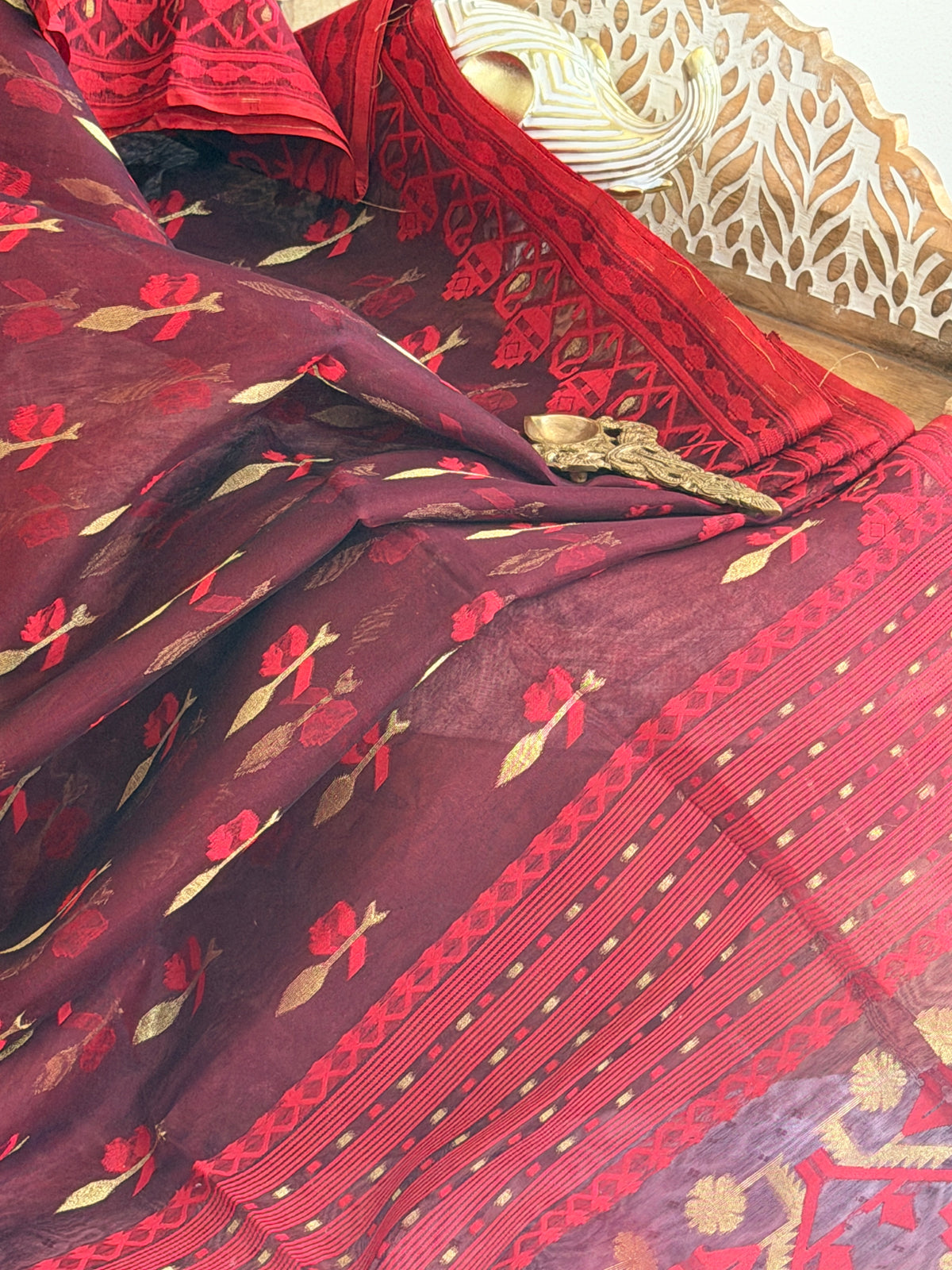 Jamdani Cotton Silk Saree