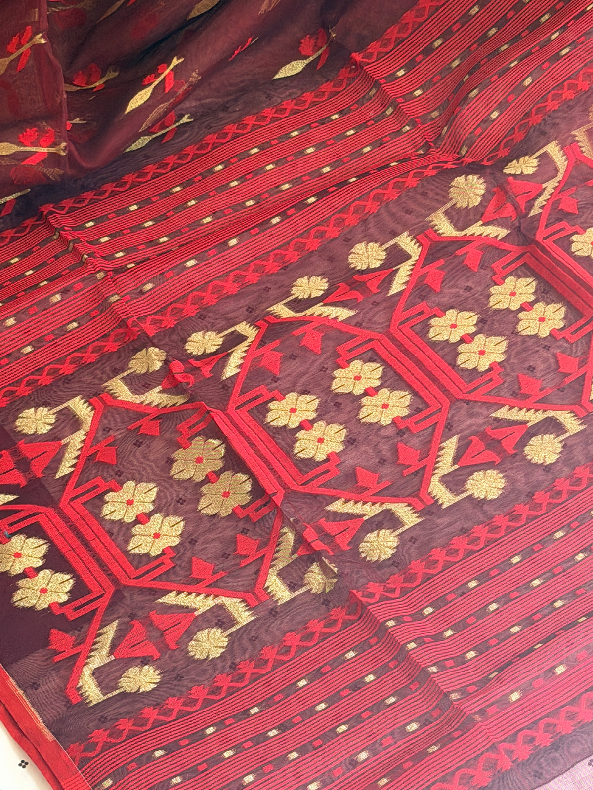Jamdani Cotton Silk Saree