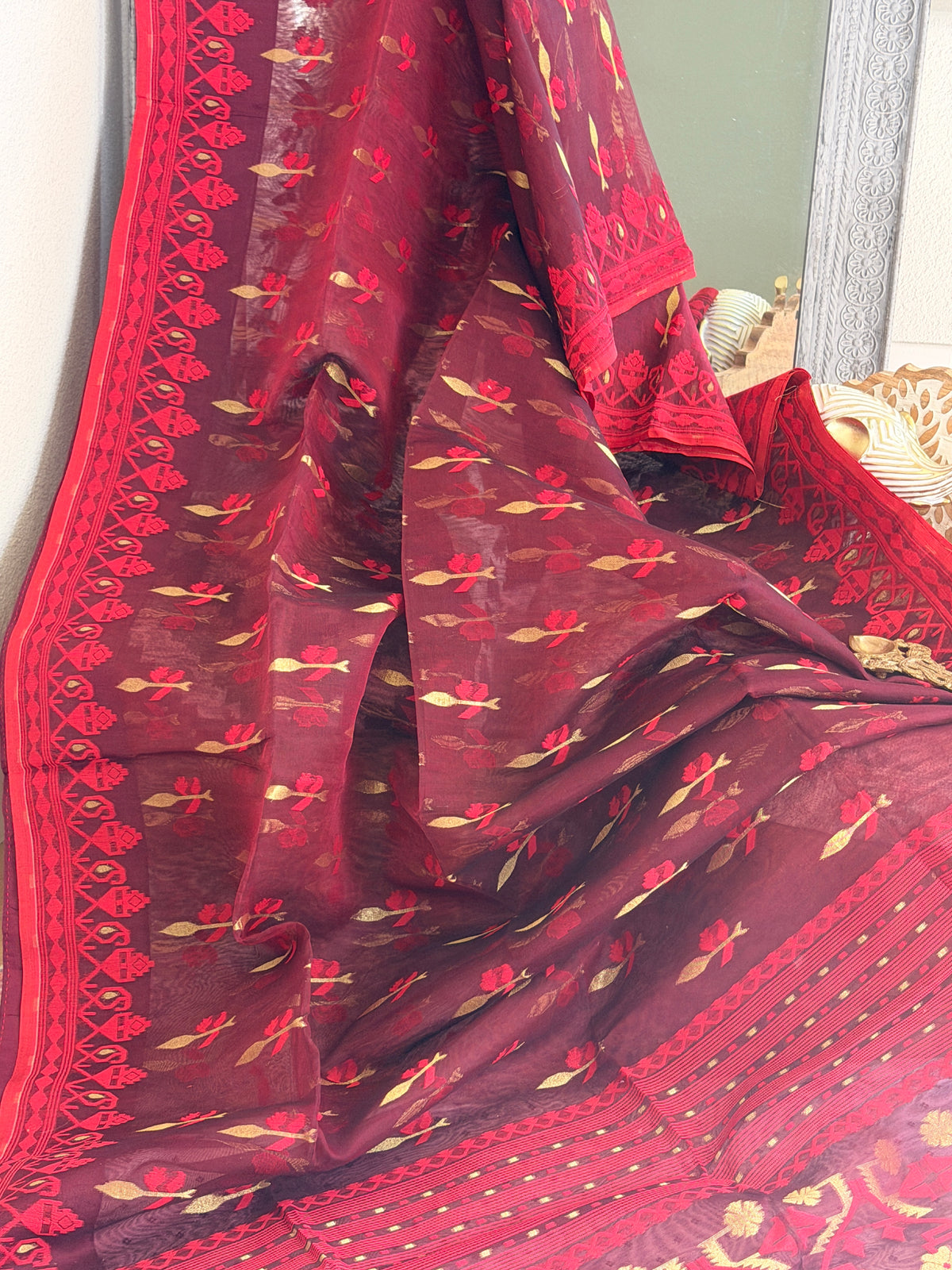 Jamdani Cotton Silk Saree