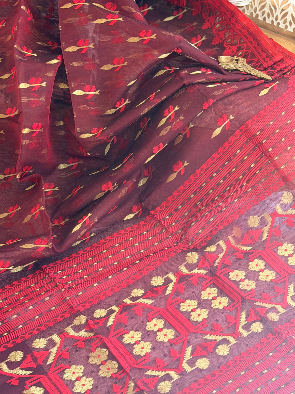 Jamdani Cotton Silk Saree
