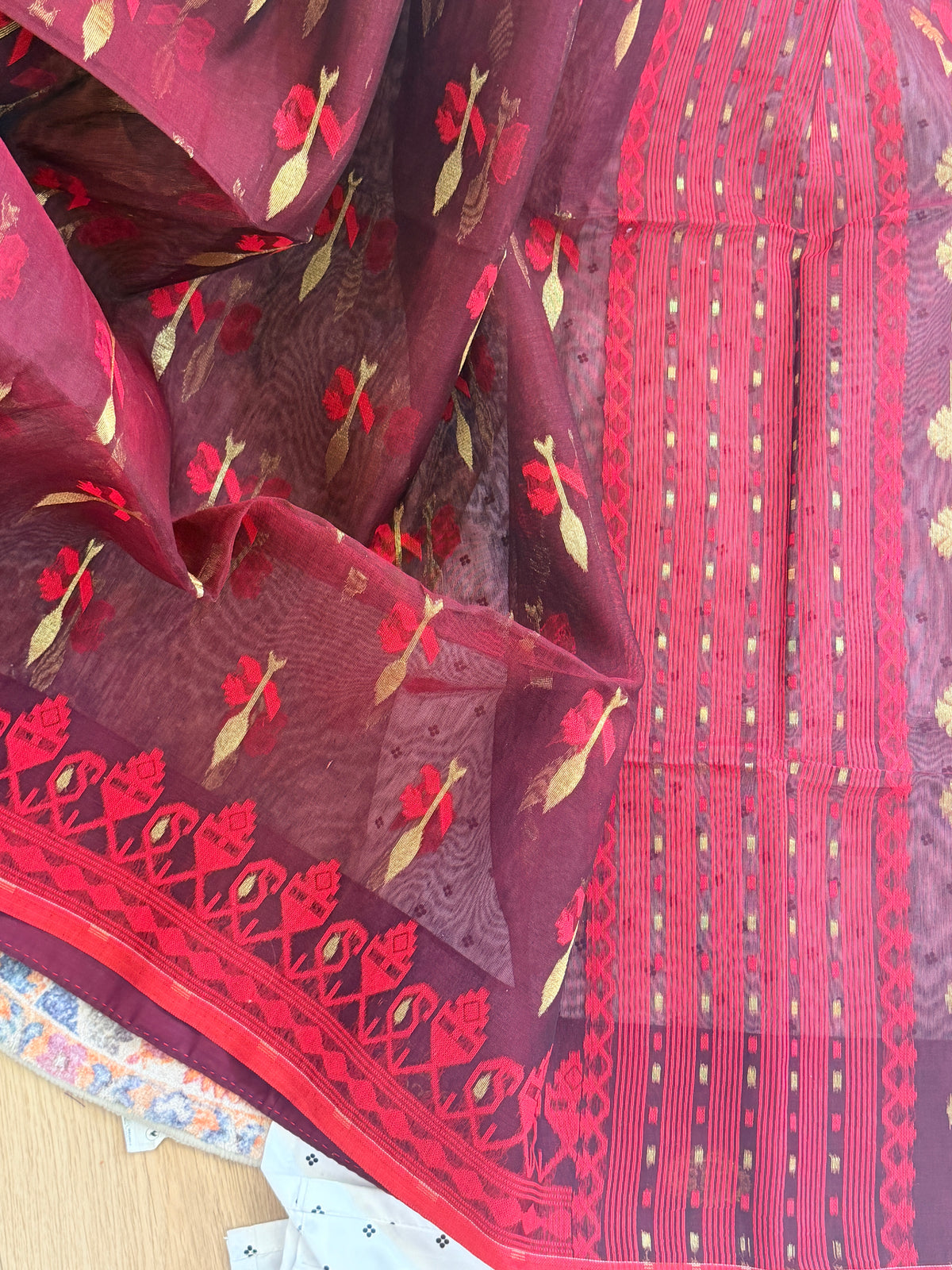 Jamdani Cotton Silk Saree